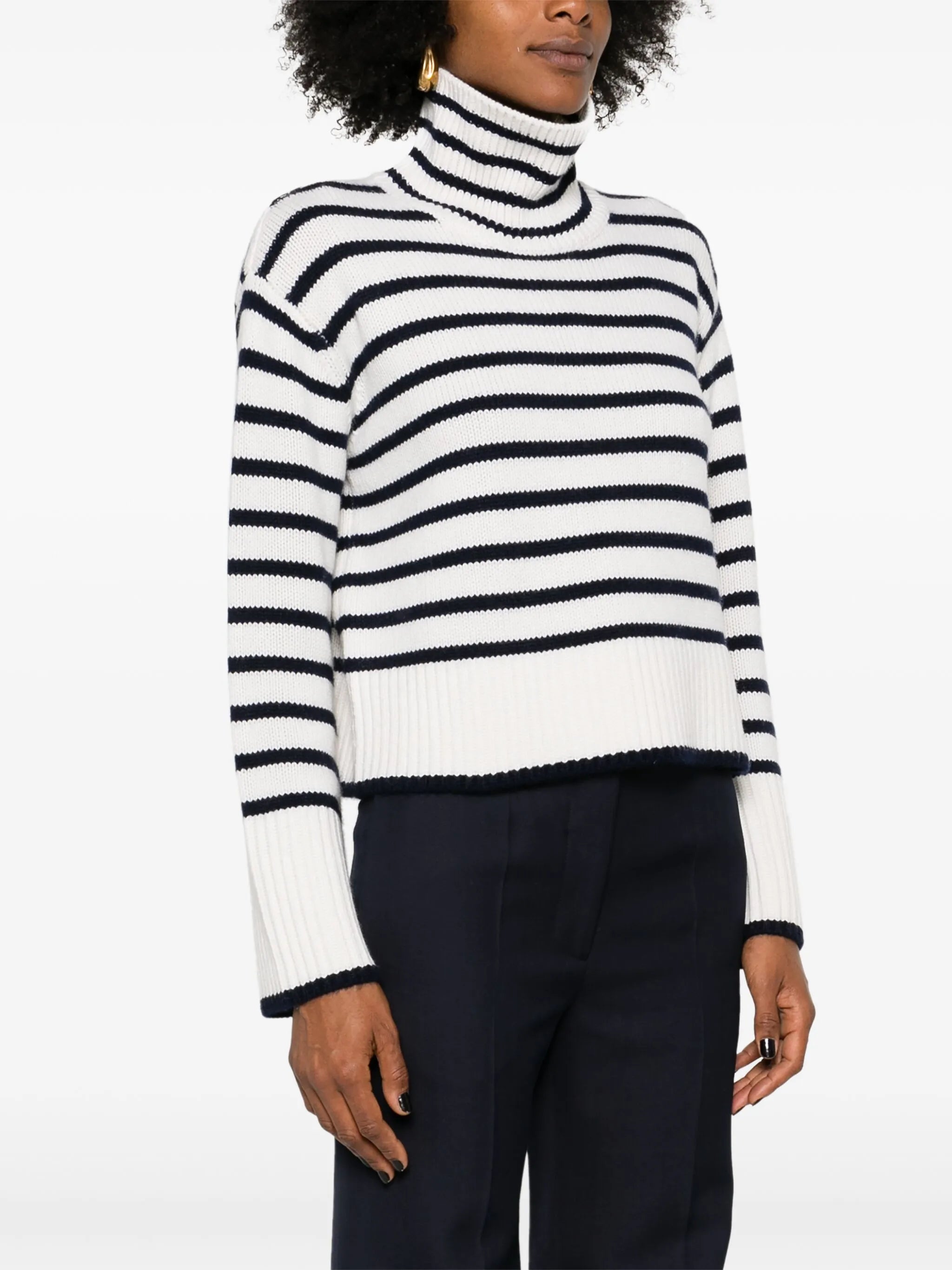 Fleur striped cashmere jumper