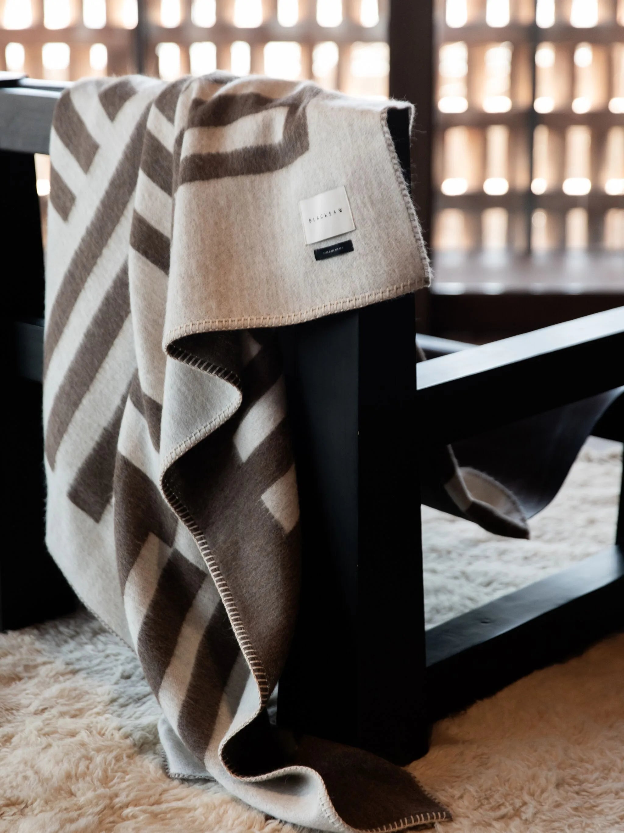 Rosin alpaca-wool blanket (178cm x 135cm)