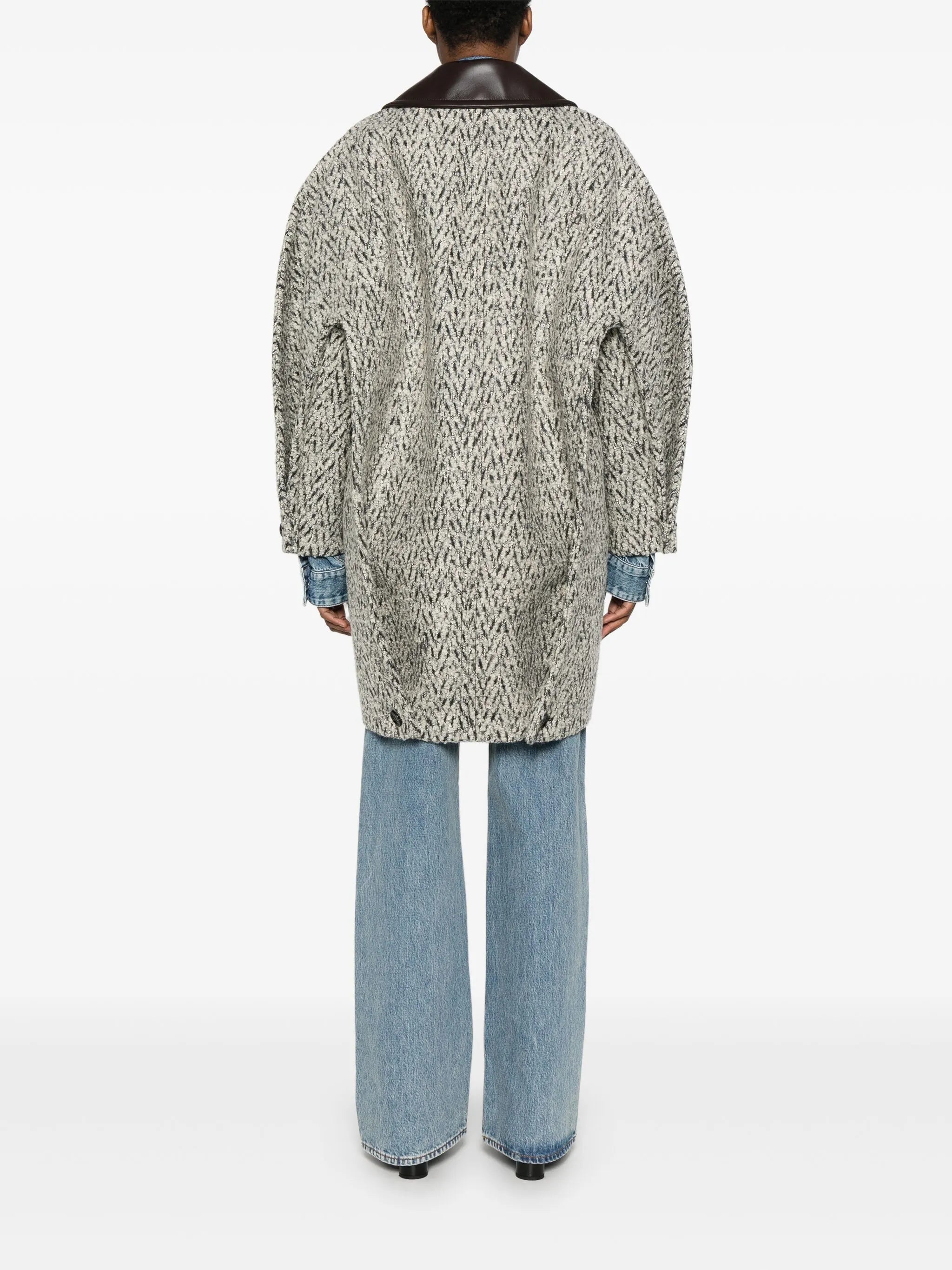 chevron-pattern coat