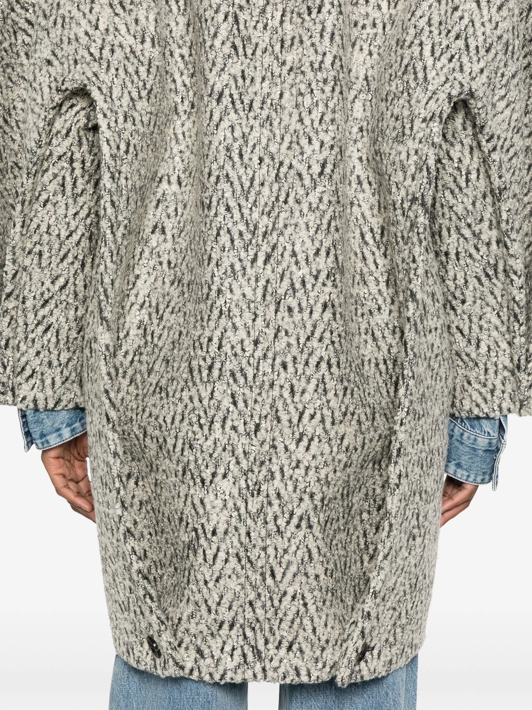 chevron-pattern coat