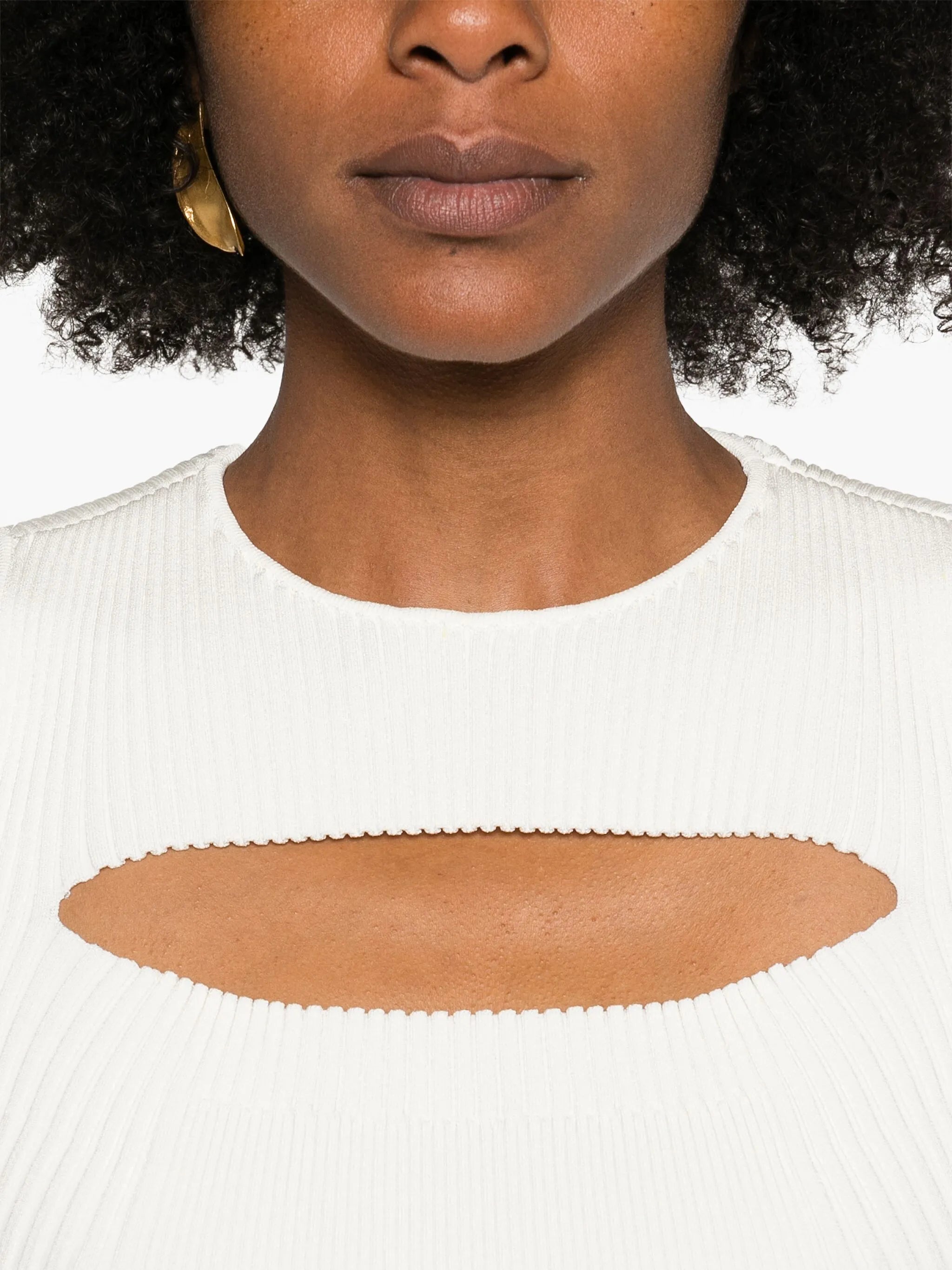 slashed knitted top