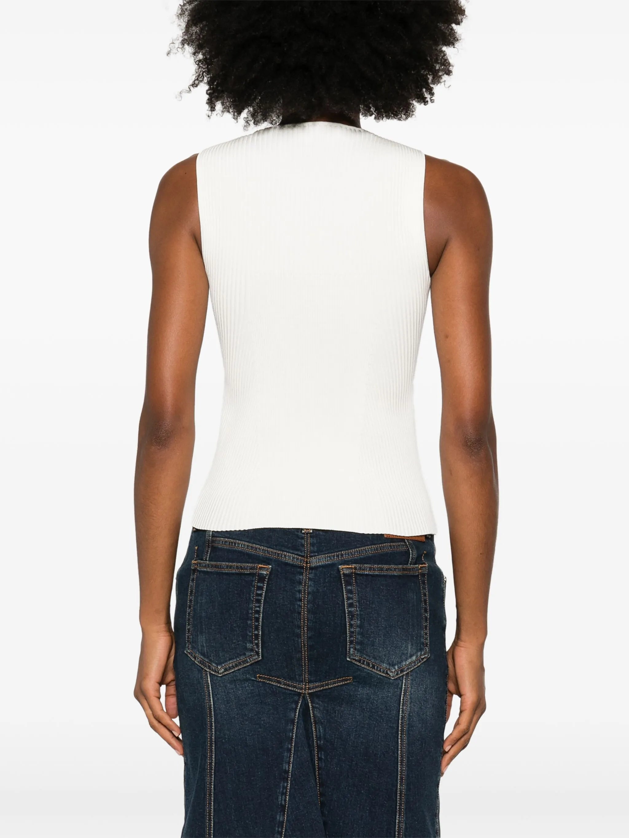slashed knitted top