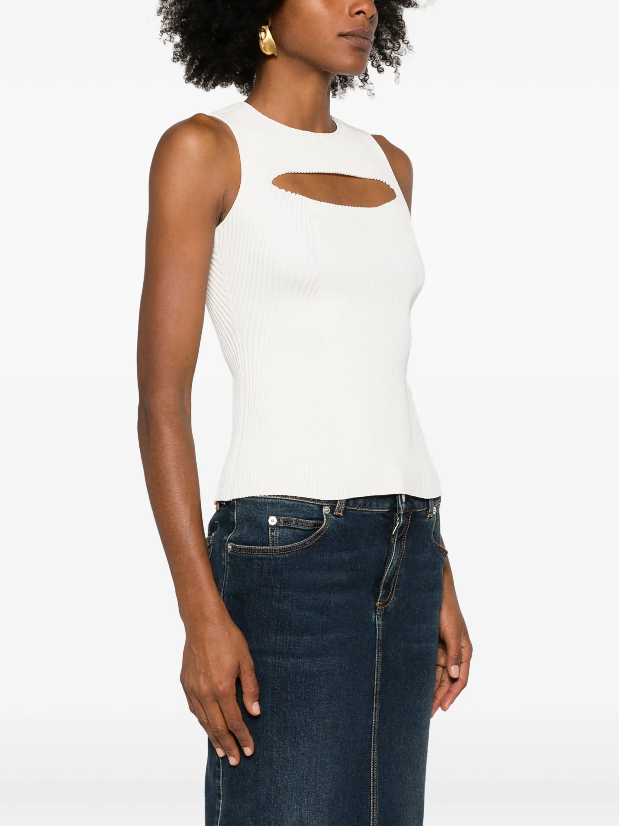 slashed knitted top