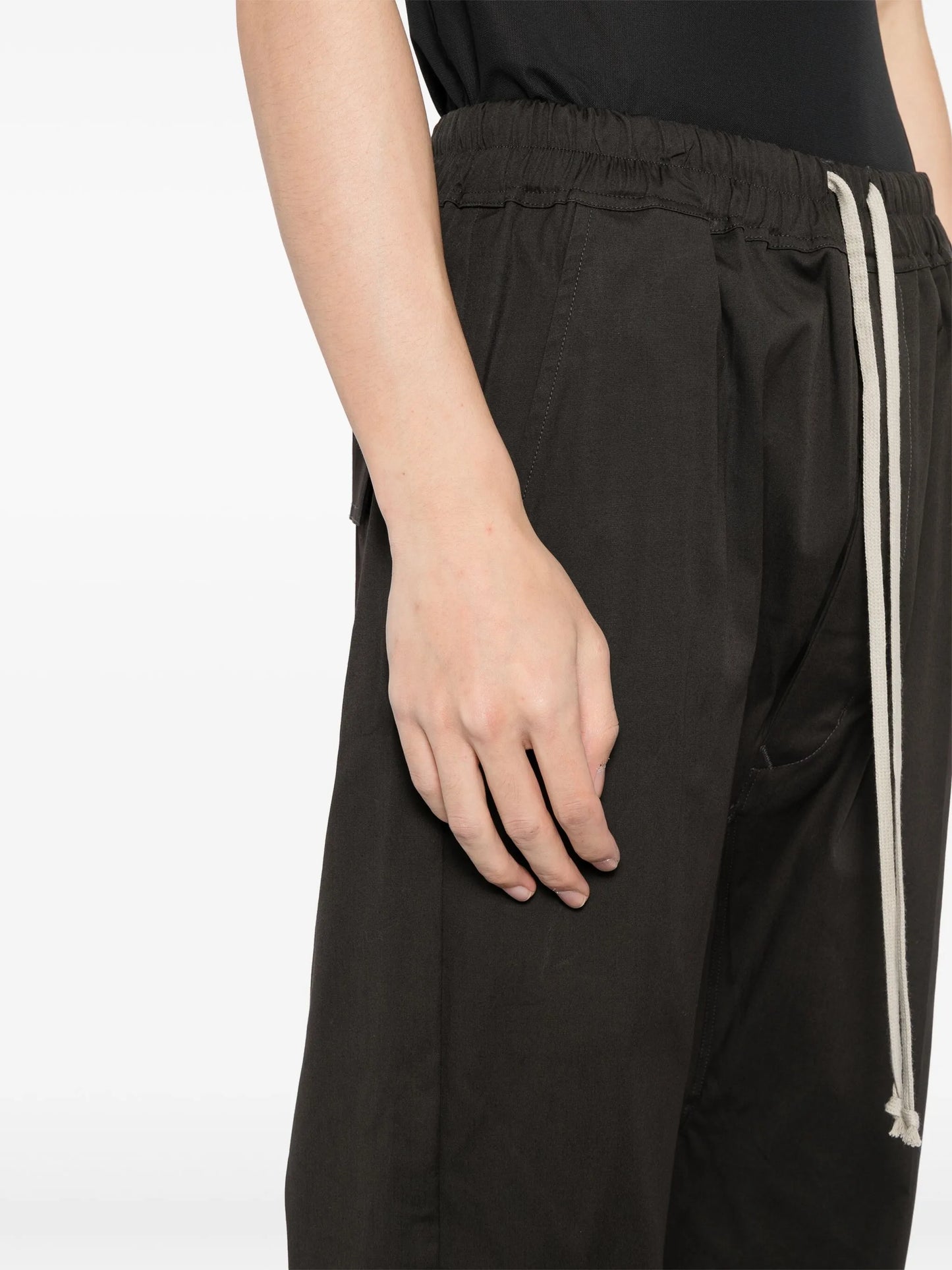 drawstring cropped trousers