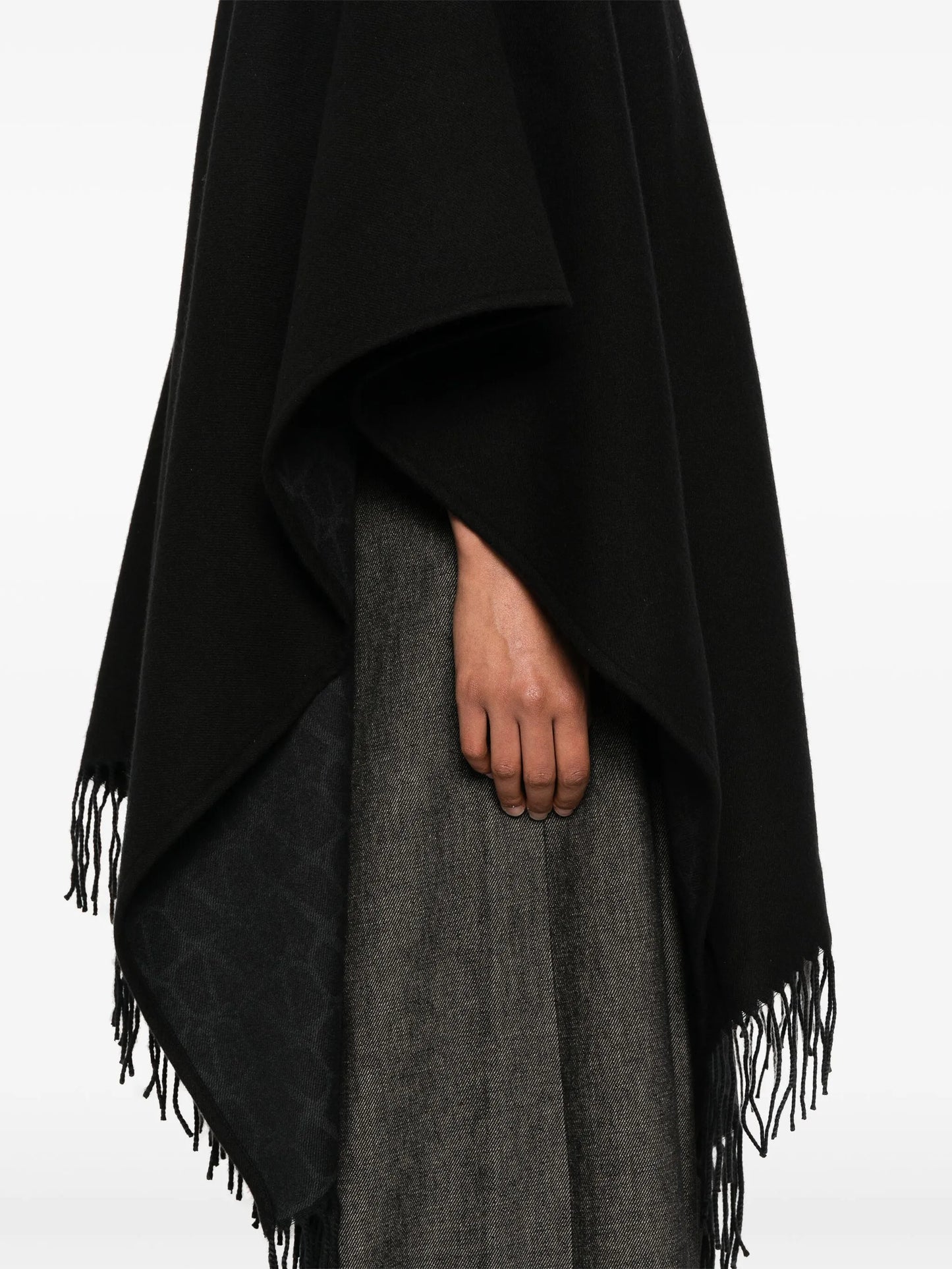 VLogo Signature cashmere poncho