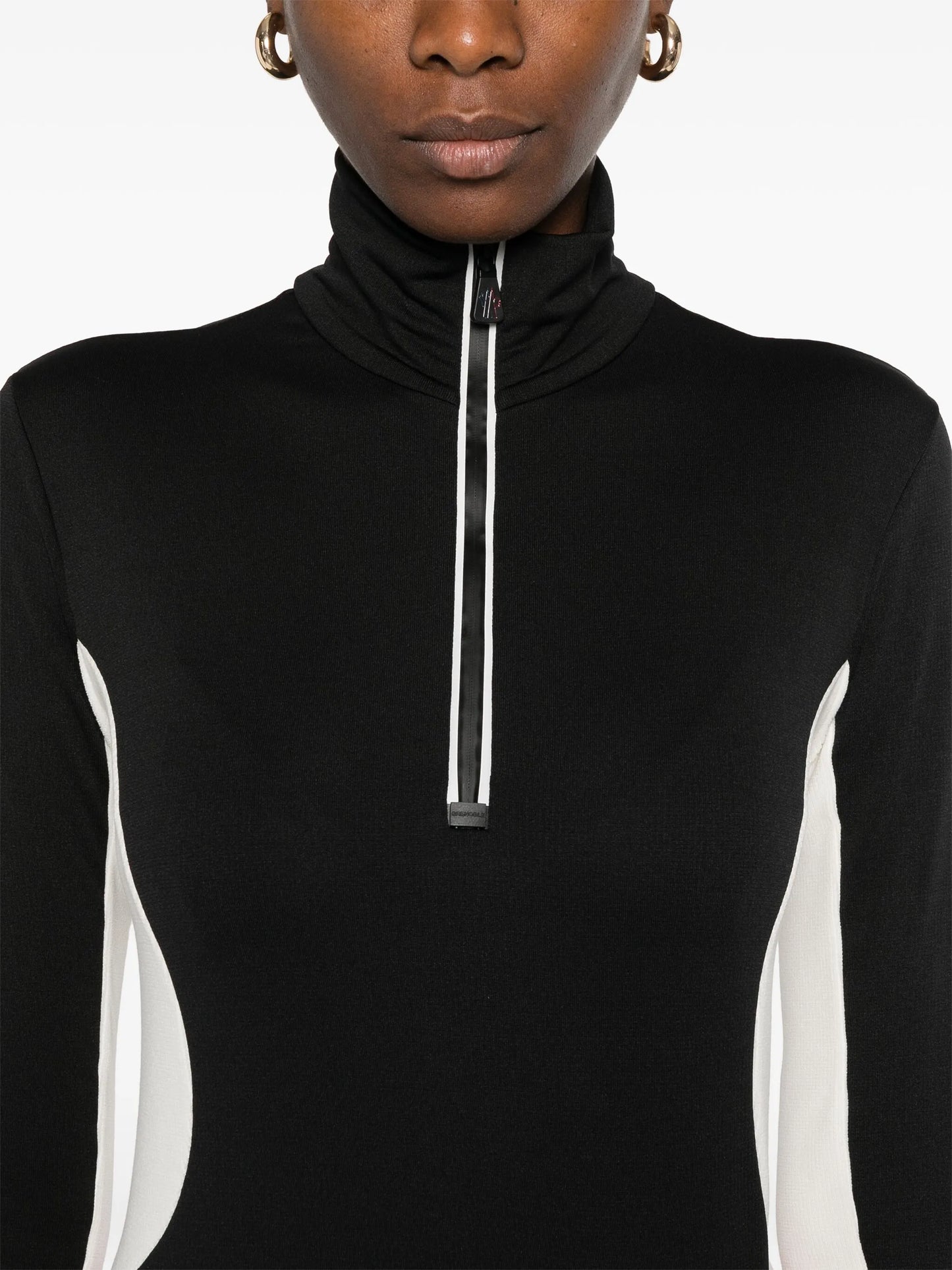 colour-block ski top