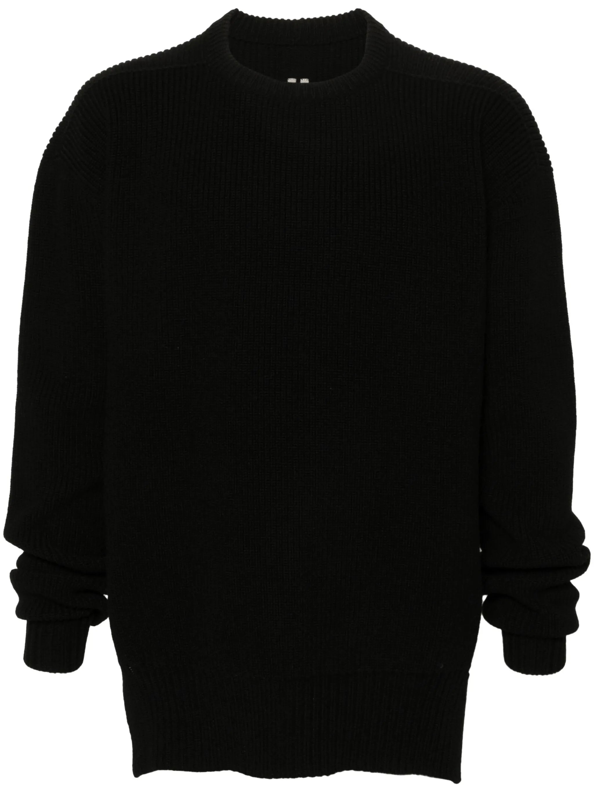 fisherman-knit virgin-wool jumper