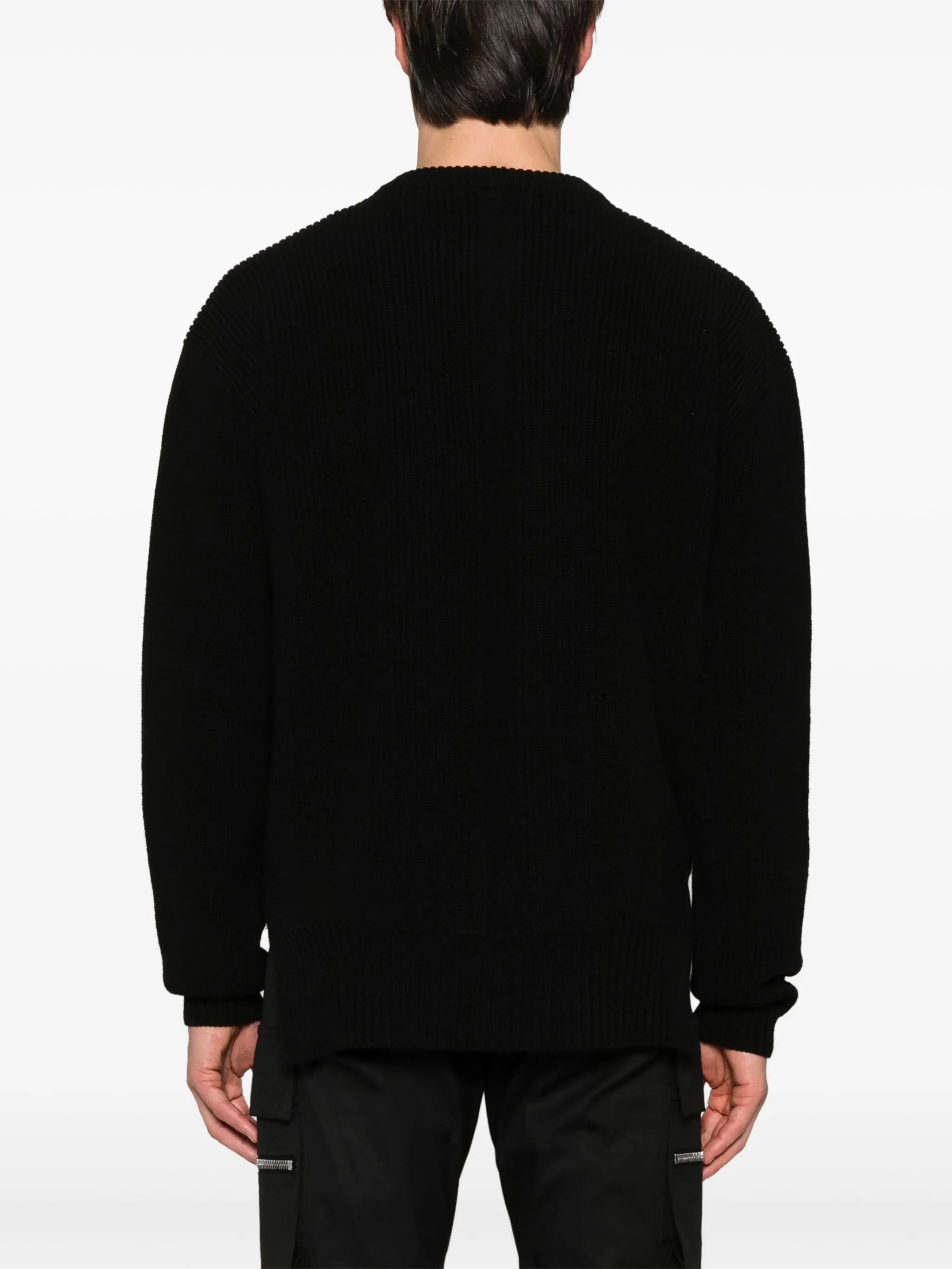fisherman-knit virgin-wool jumper