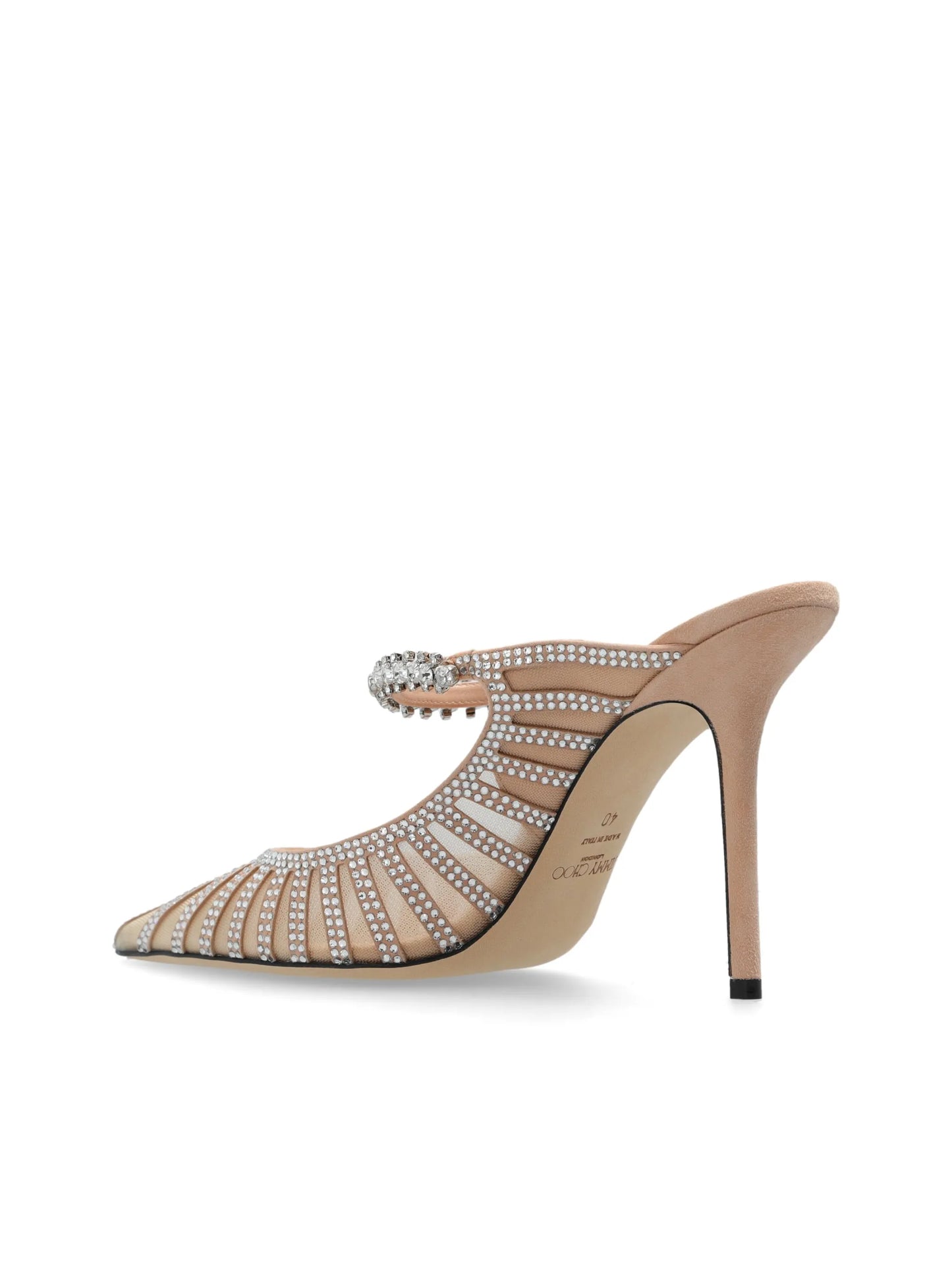 100mm Bing crystal-embellished mules