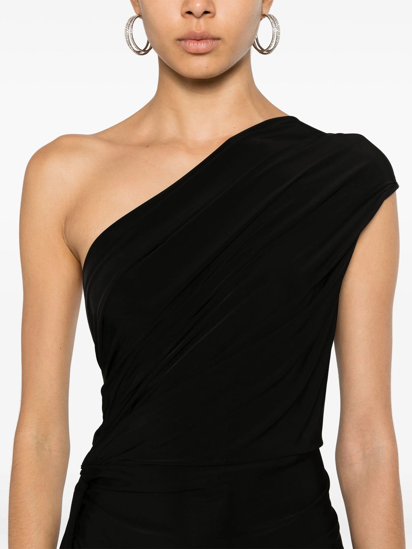 draped mini dress