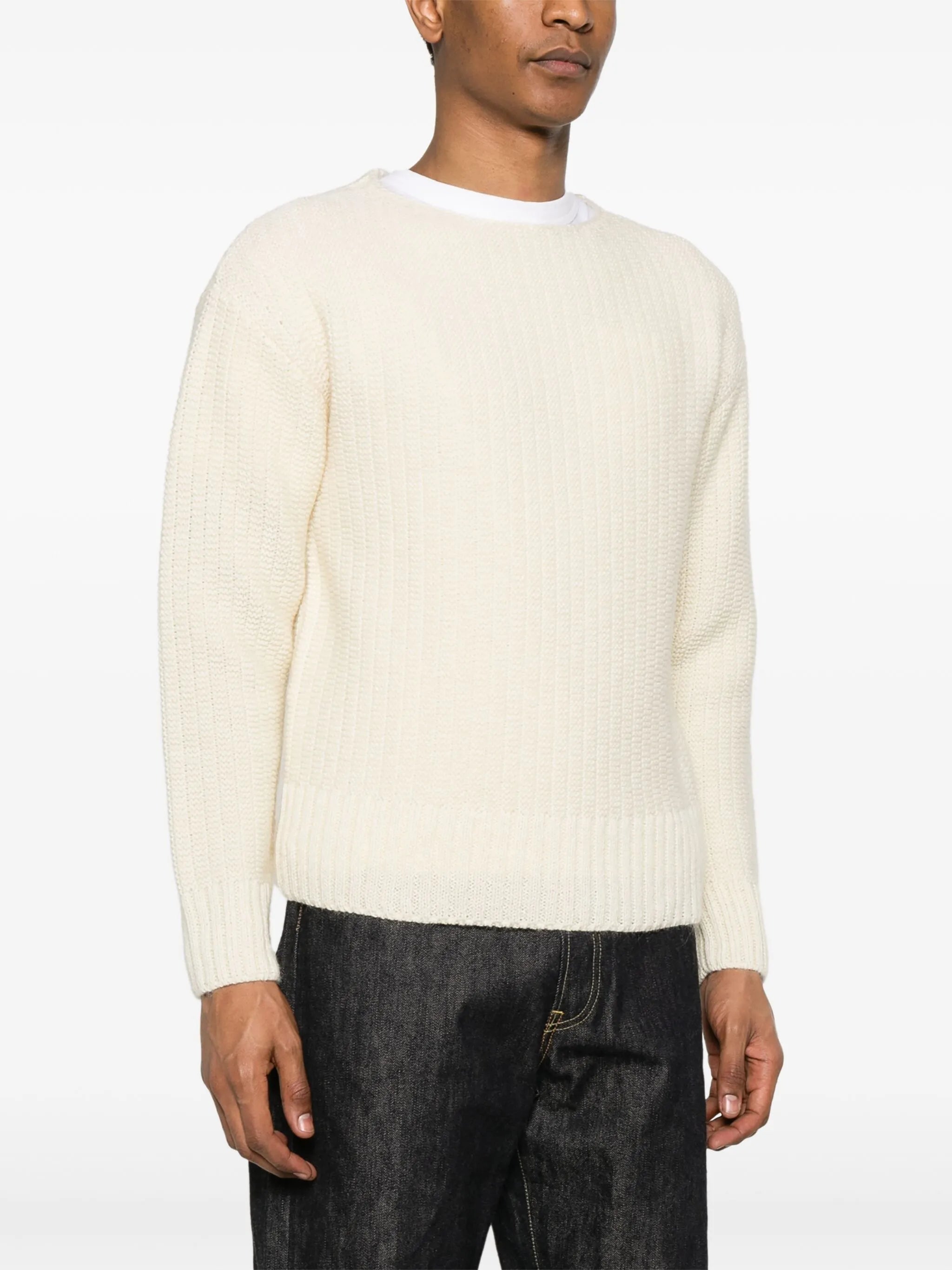 boat-neck sweater