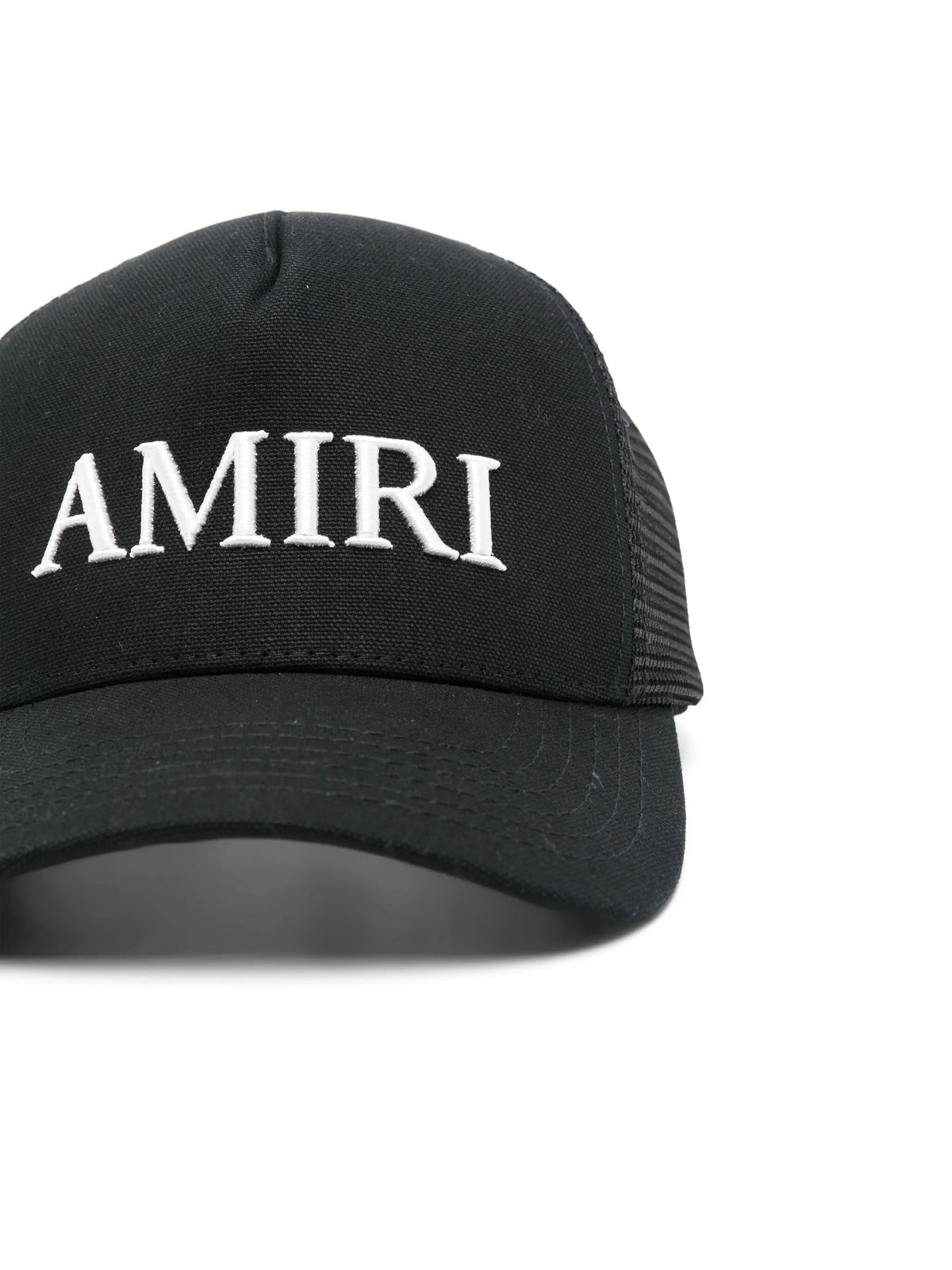 logo-embroidered mesh-panel cap