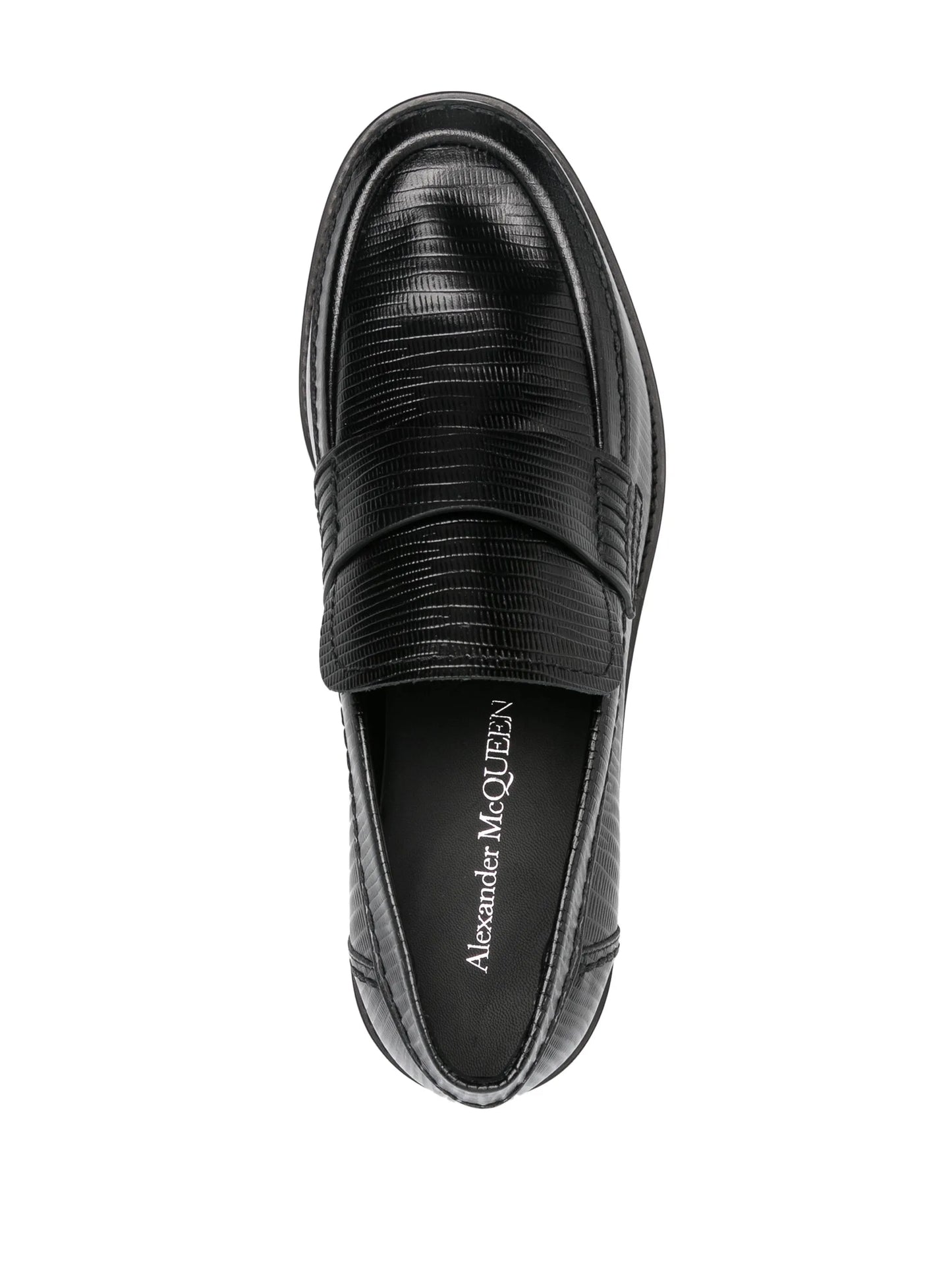 lizard-skin effect loafers