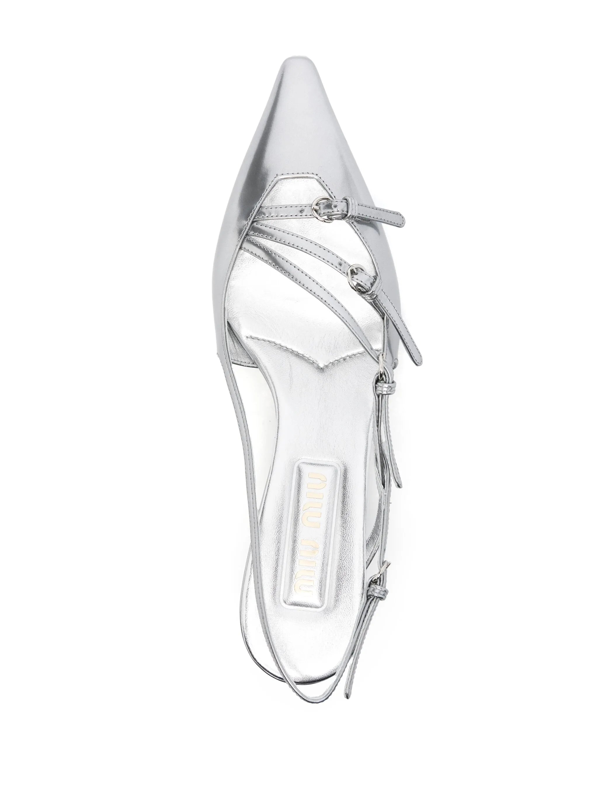 55mm leather buckle pumps