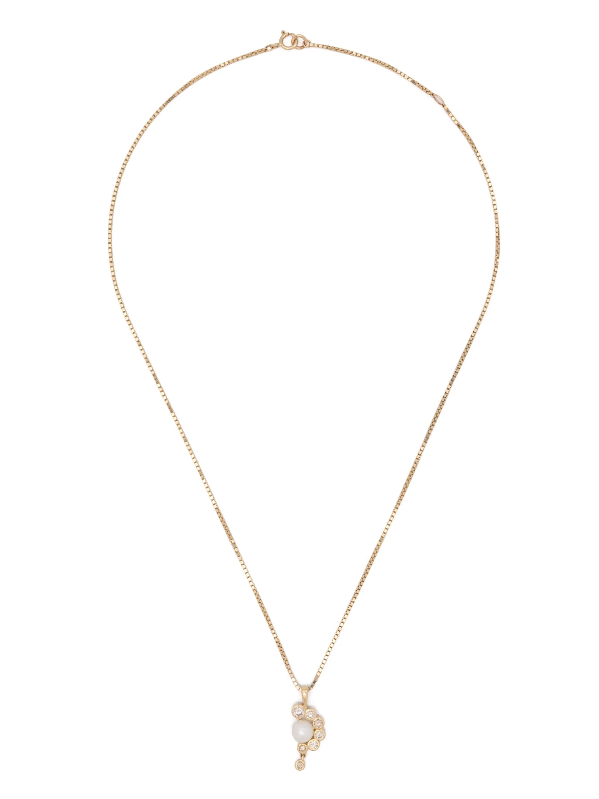 9K yellow gold Martha Nº2 diamond necklace