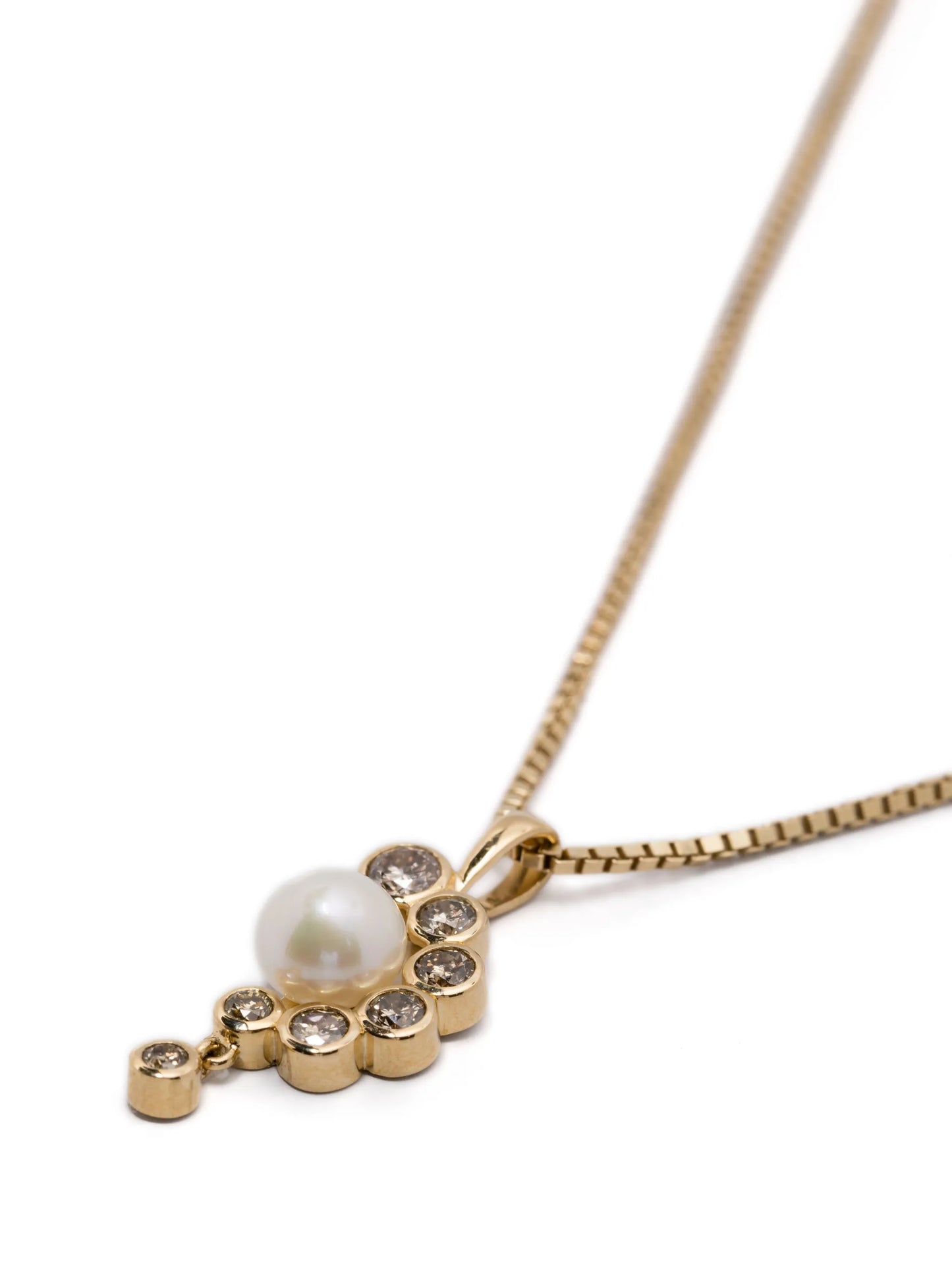 9K yellow gold Martha Nº2 diamond necklace