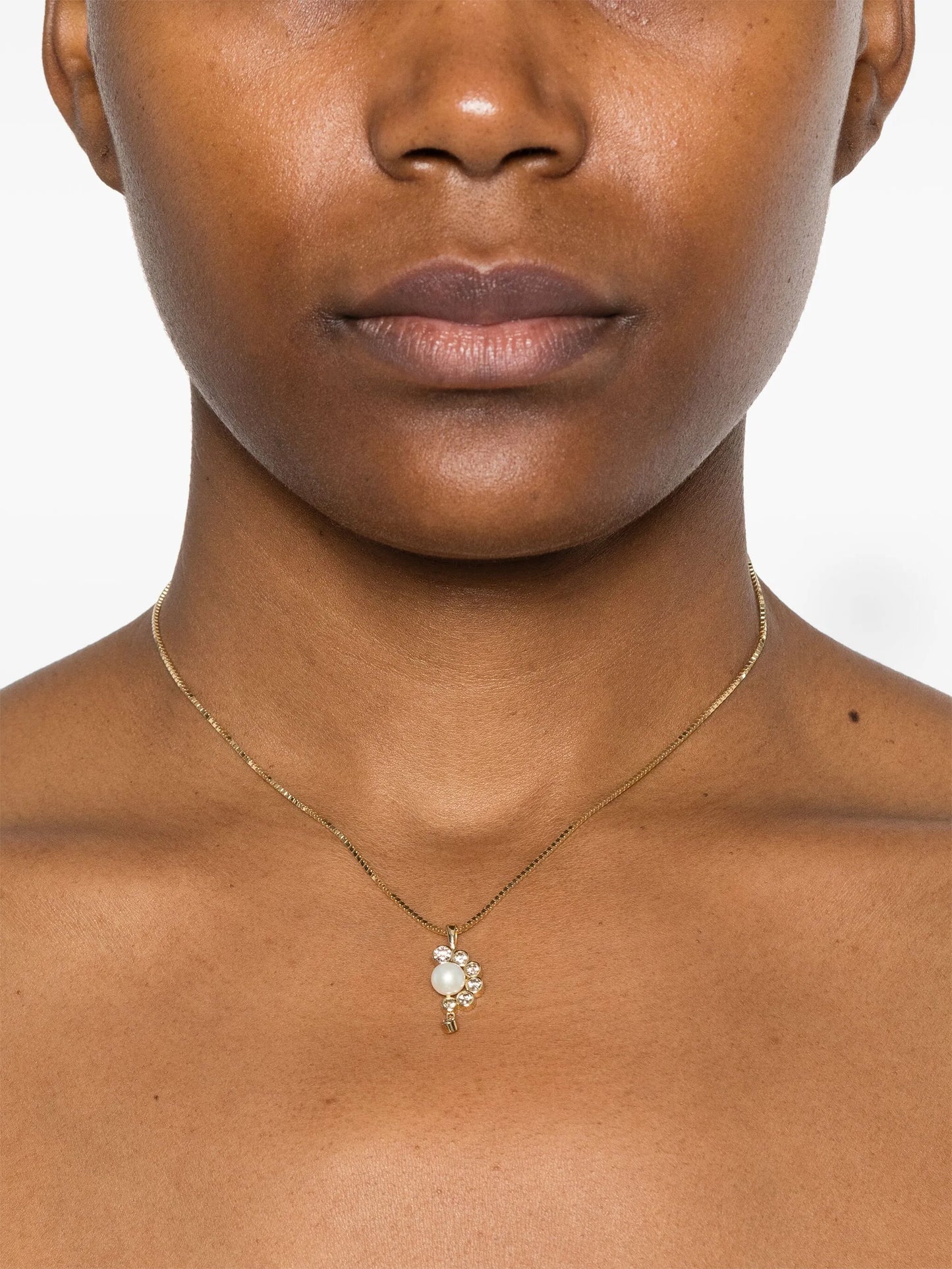 9K yellow gold Martha Nº2 diamond necklace