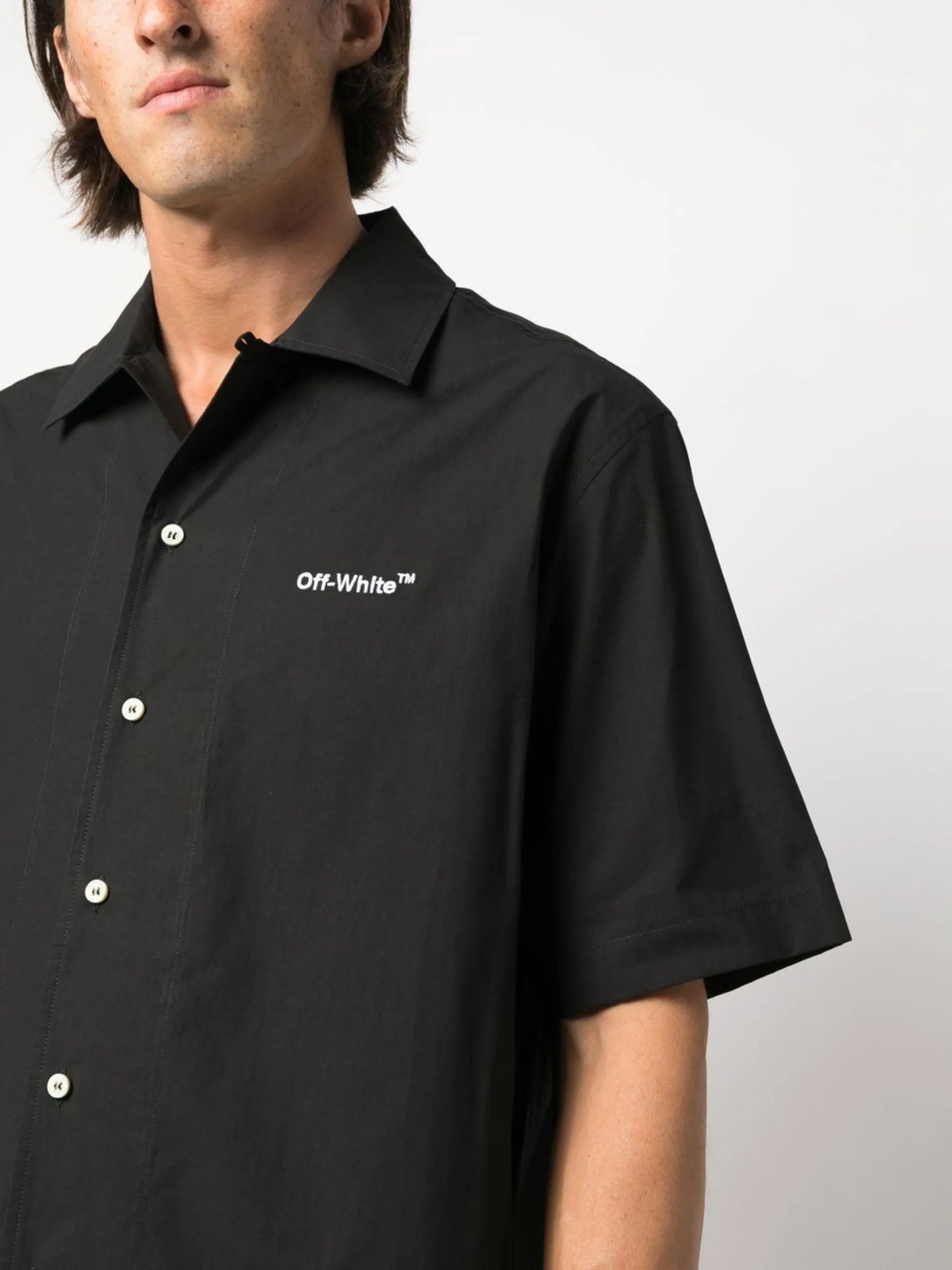 embroidered-logo cotton shirt