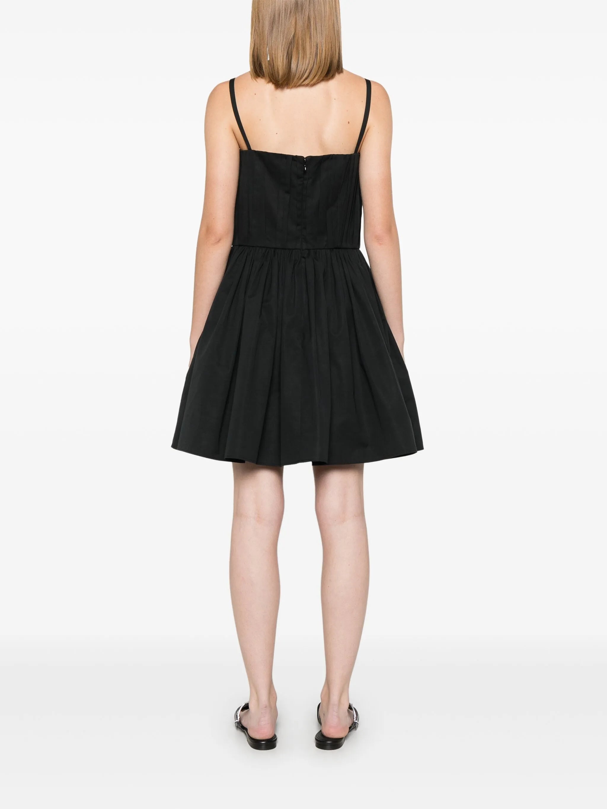 gathered mini dress