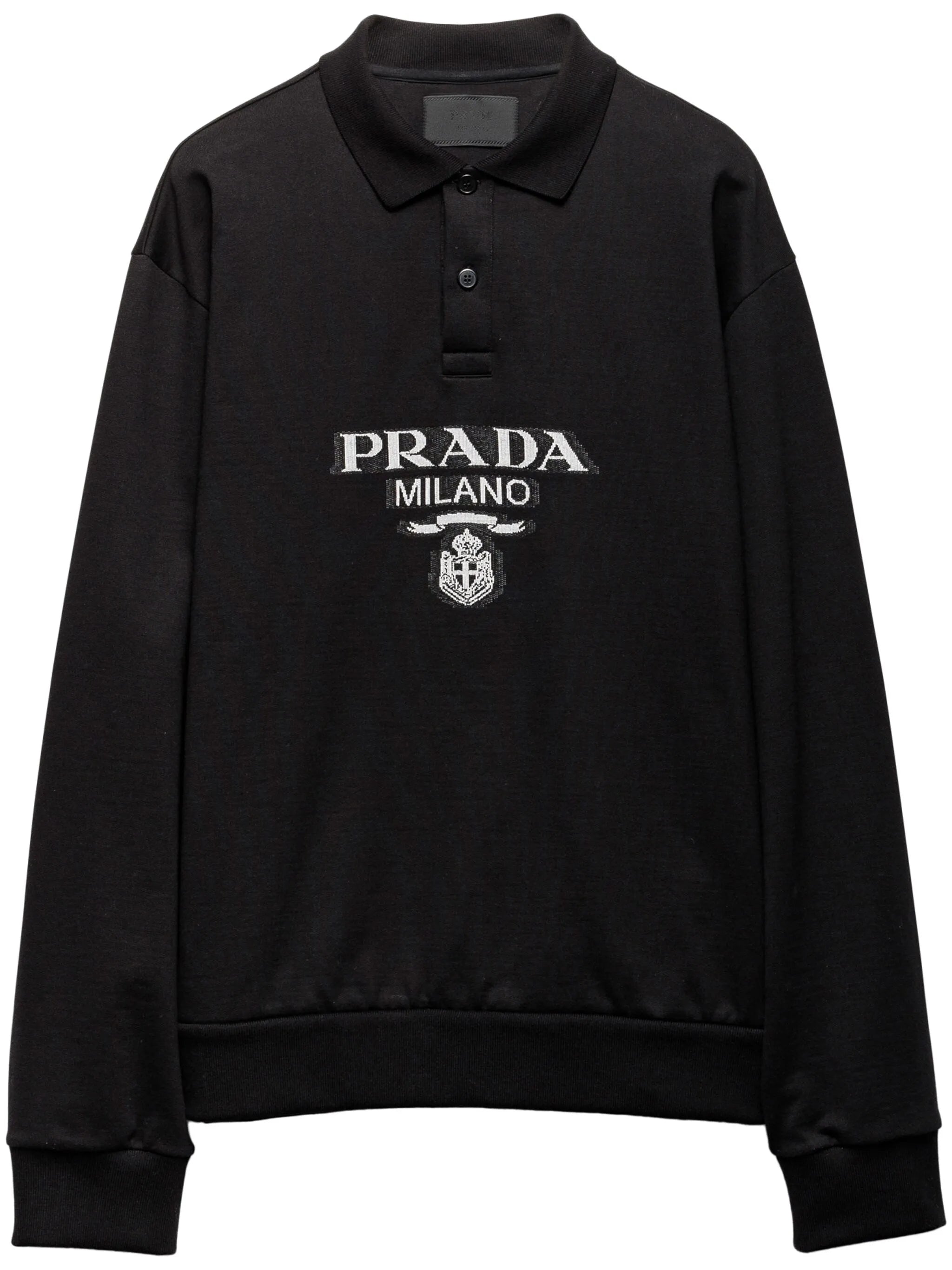 jacquard-knitted logo polo shirt