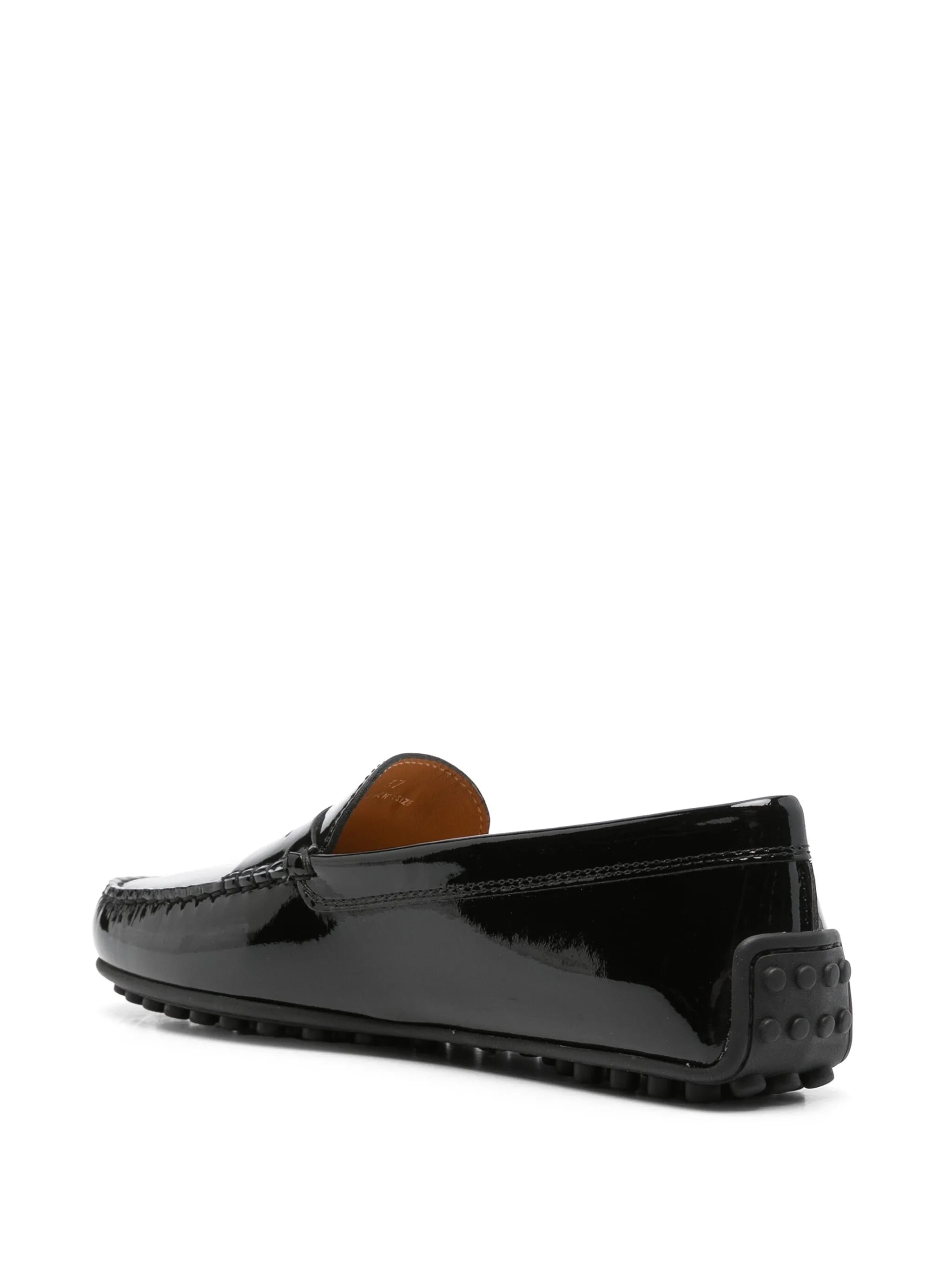 penny slot patent-leather loafers