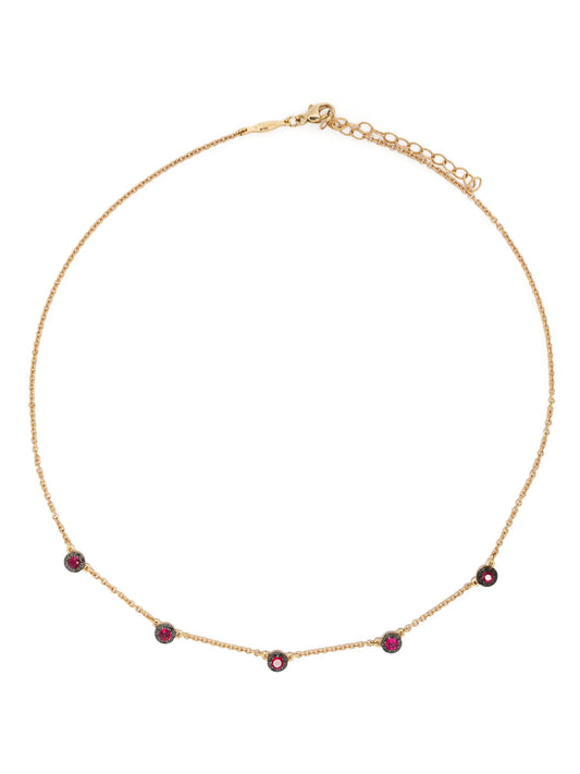 14kt yellow gold Sophia ruby necklace