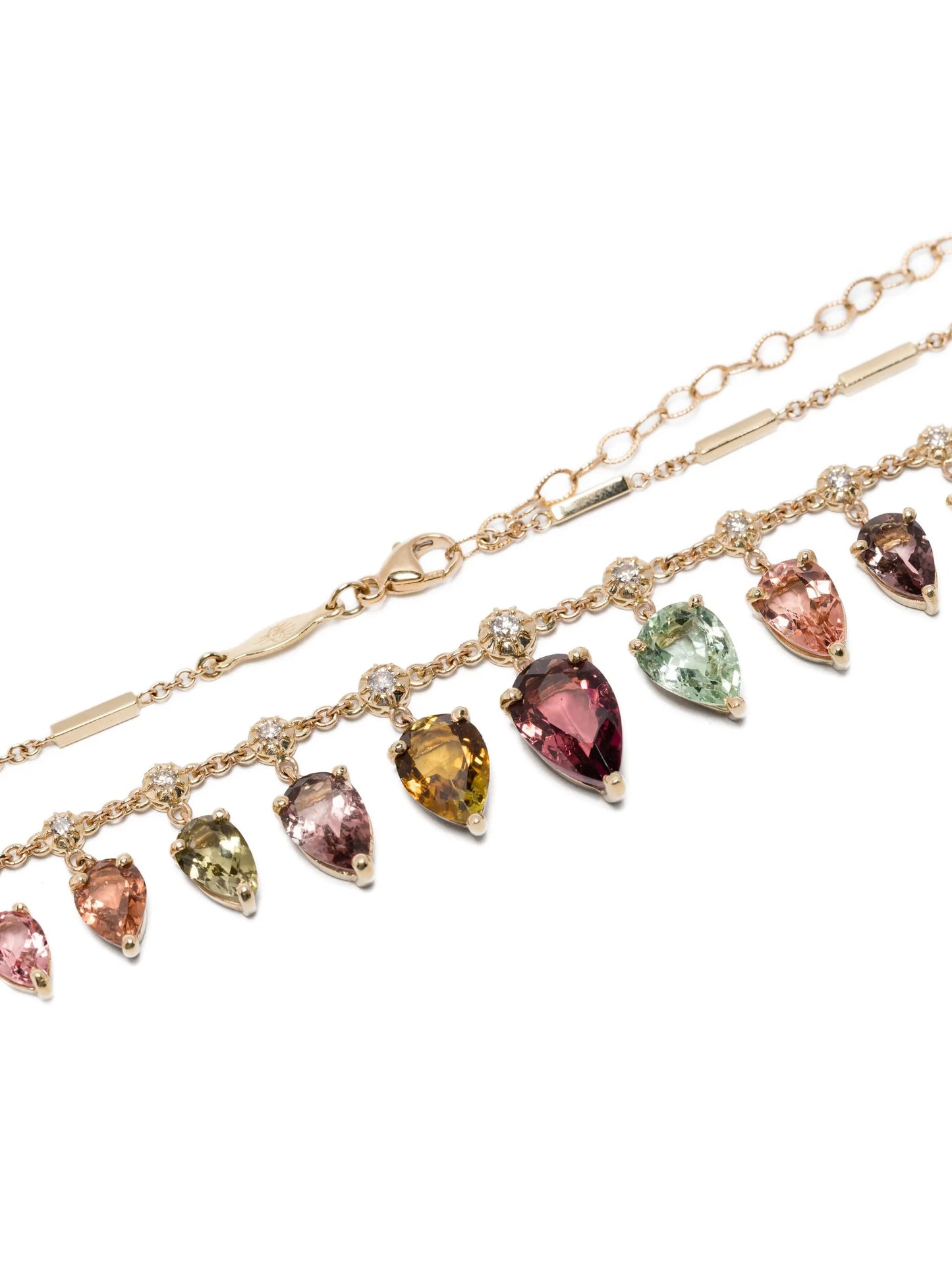 14CT yellow gold Sophia diamond necklace