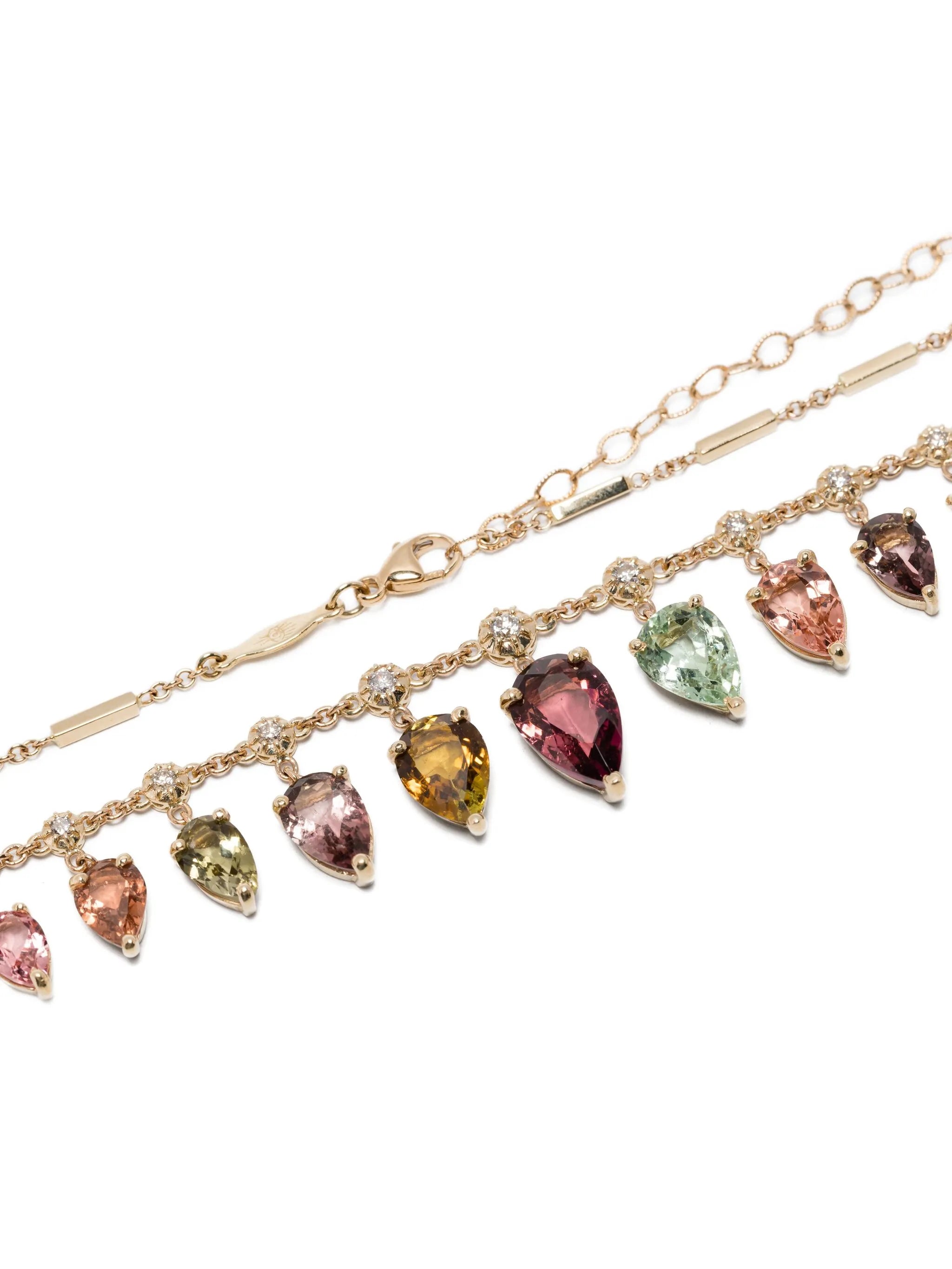 14K yellow gold Sophia diamond necklace