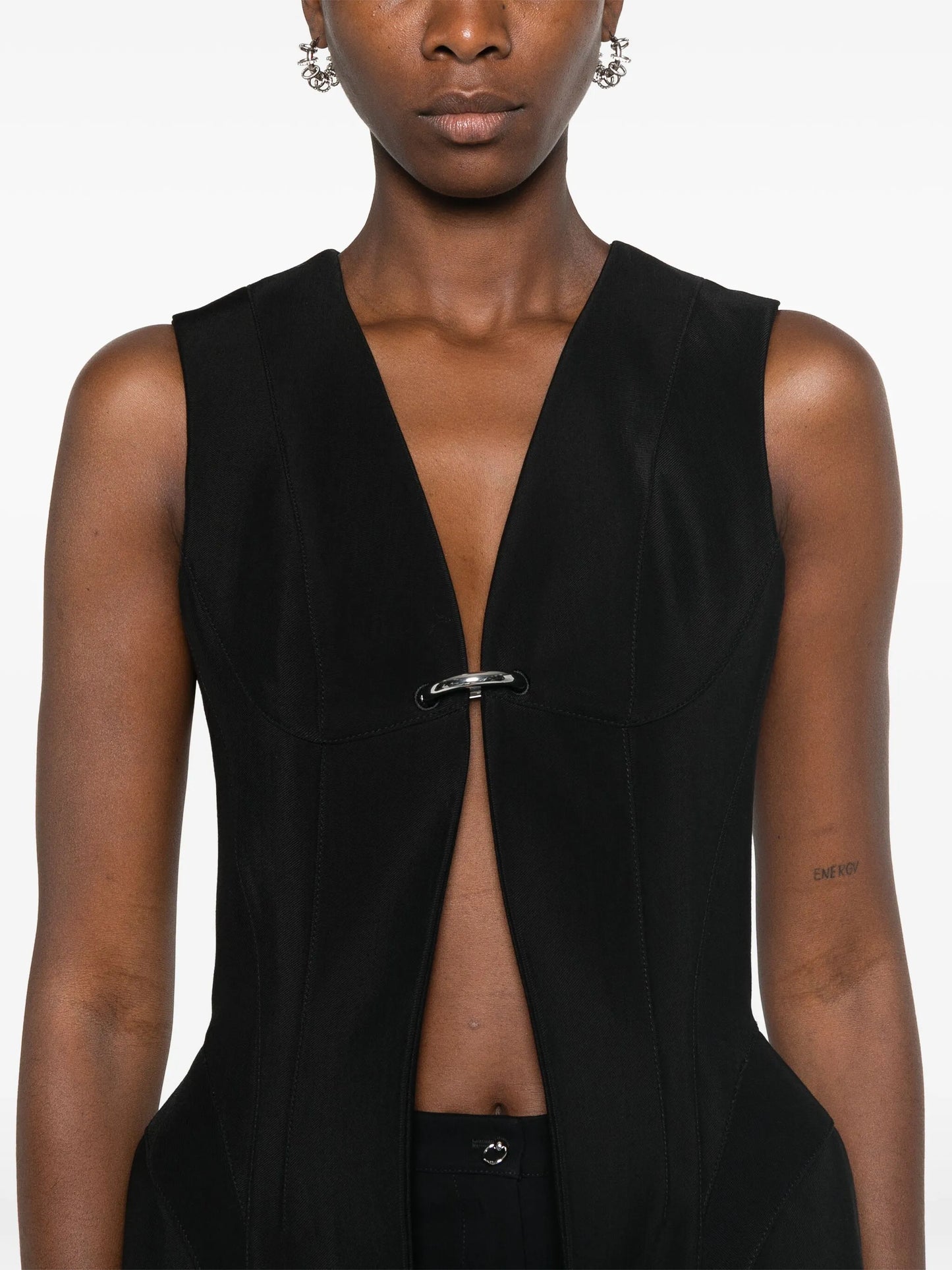 corseted pierced vest