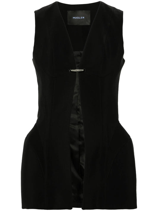 corseted pierced vest