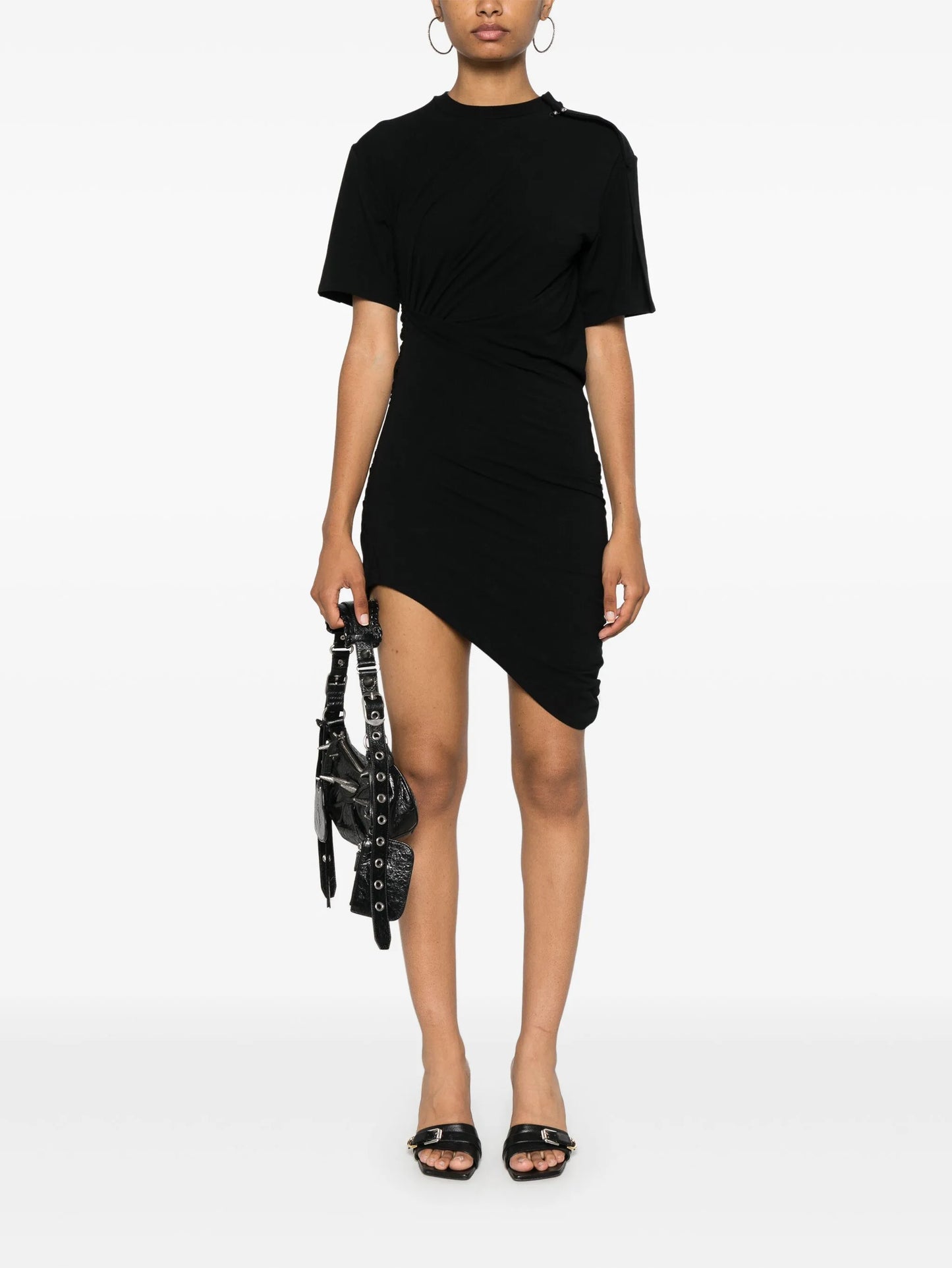 asymmetric hem minidress