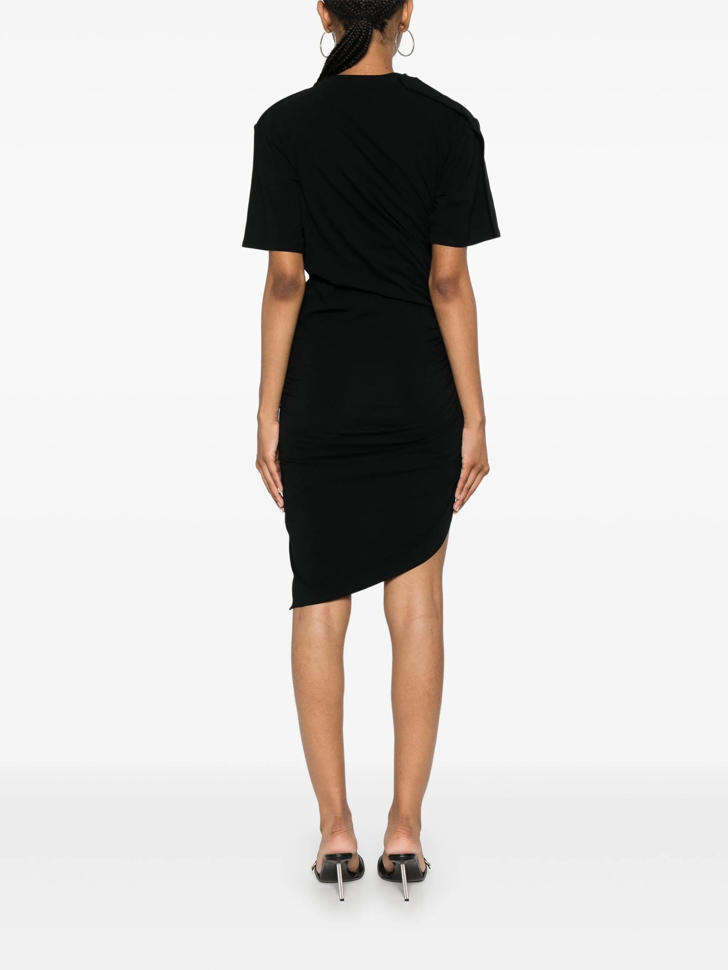 asymmetric hem minidress