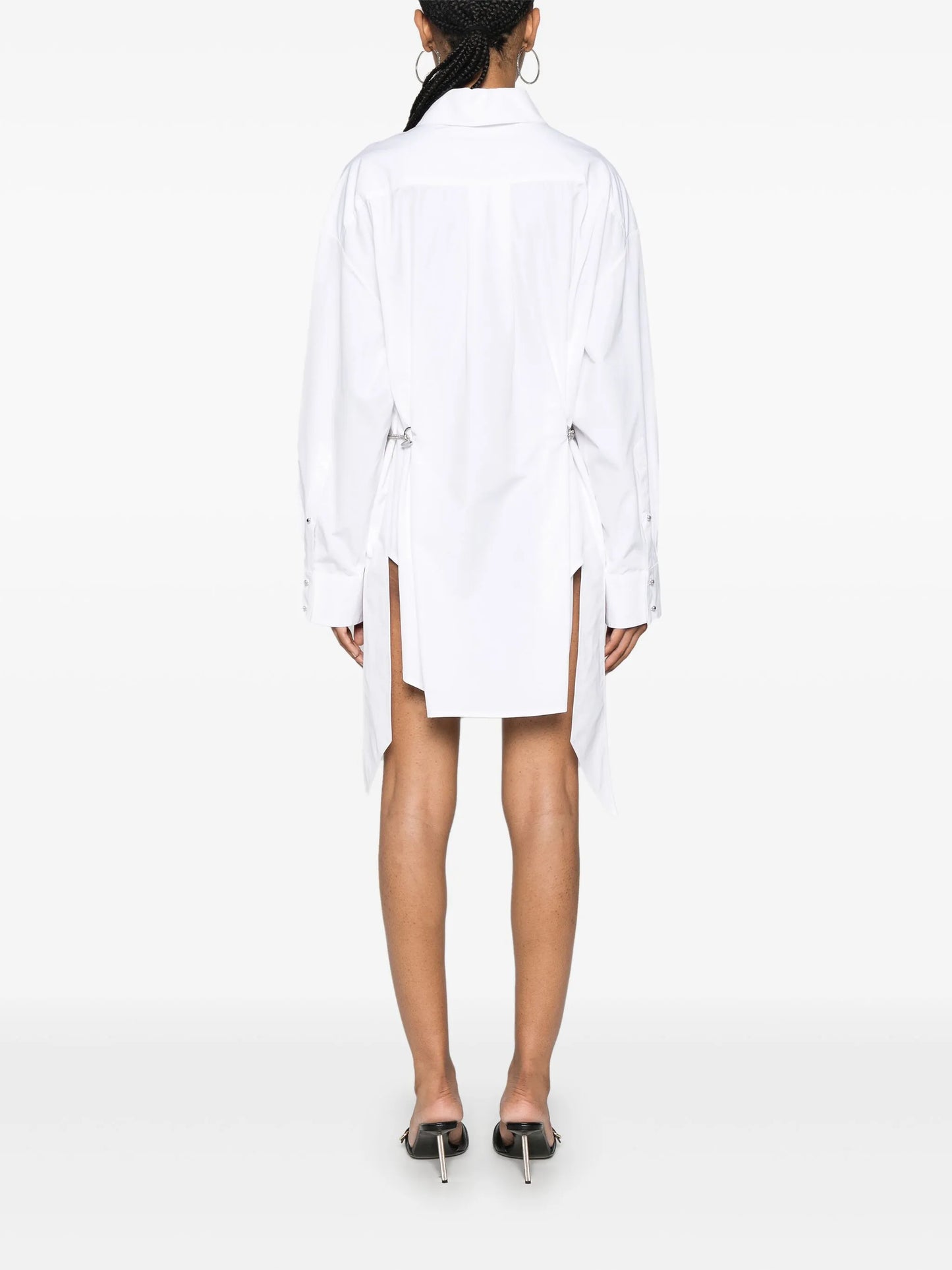 chain-detail shirt dress