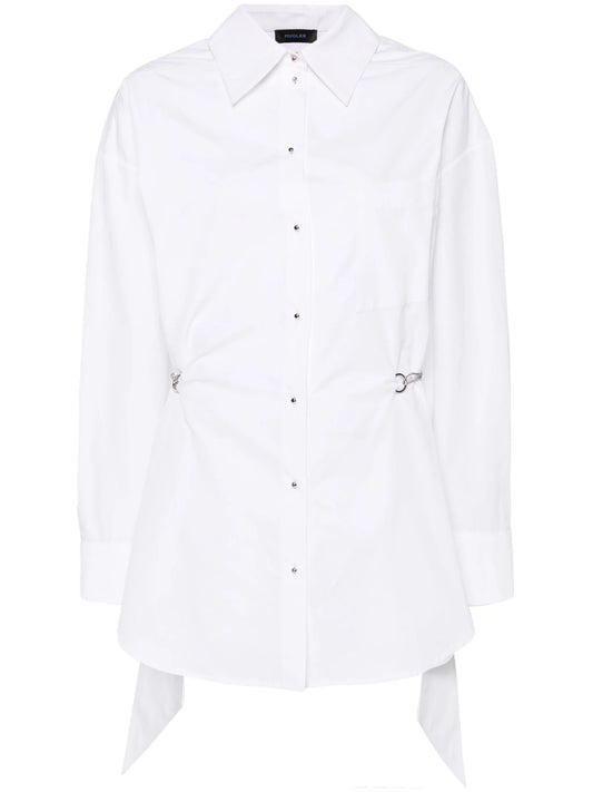 chain-detail shirt dress