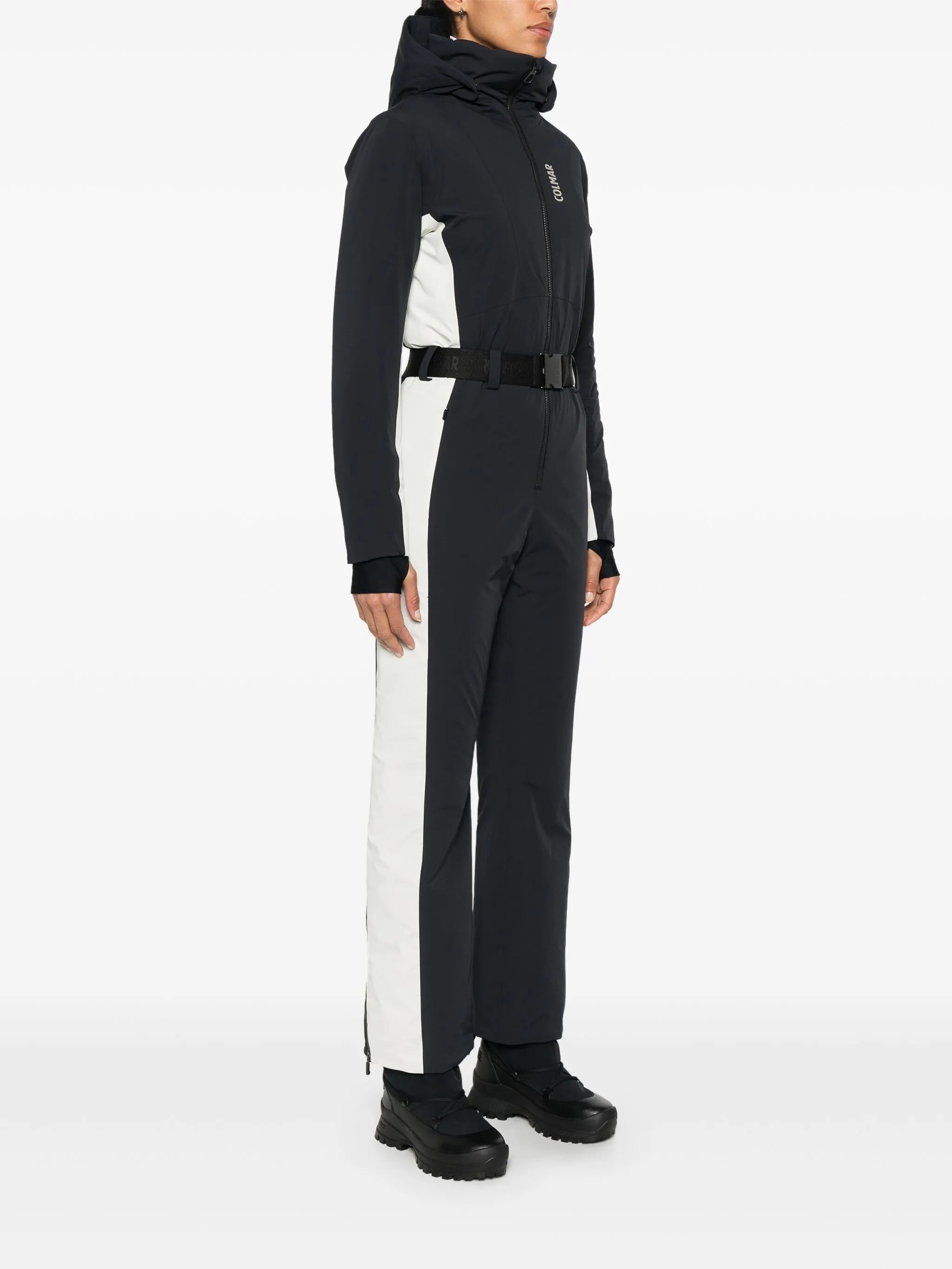 belted ski all-in-one