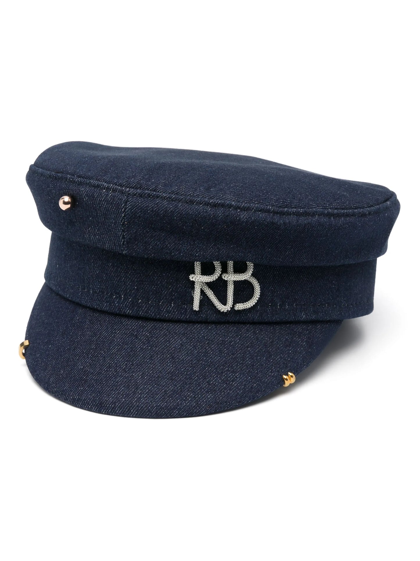 piercing-detailed baker boy cap