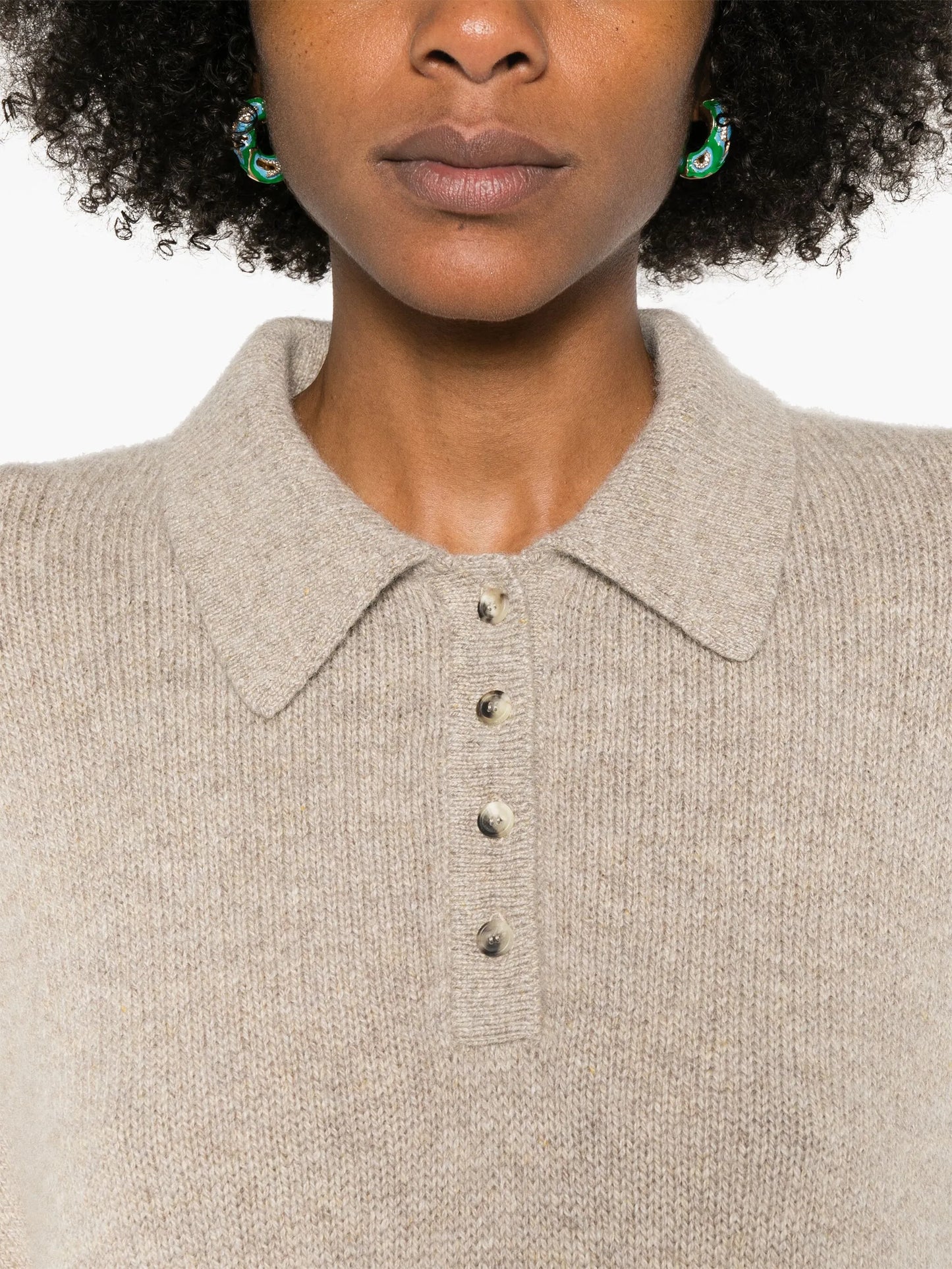 Rene cashmere blend polo jumper