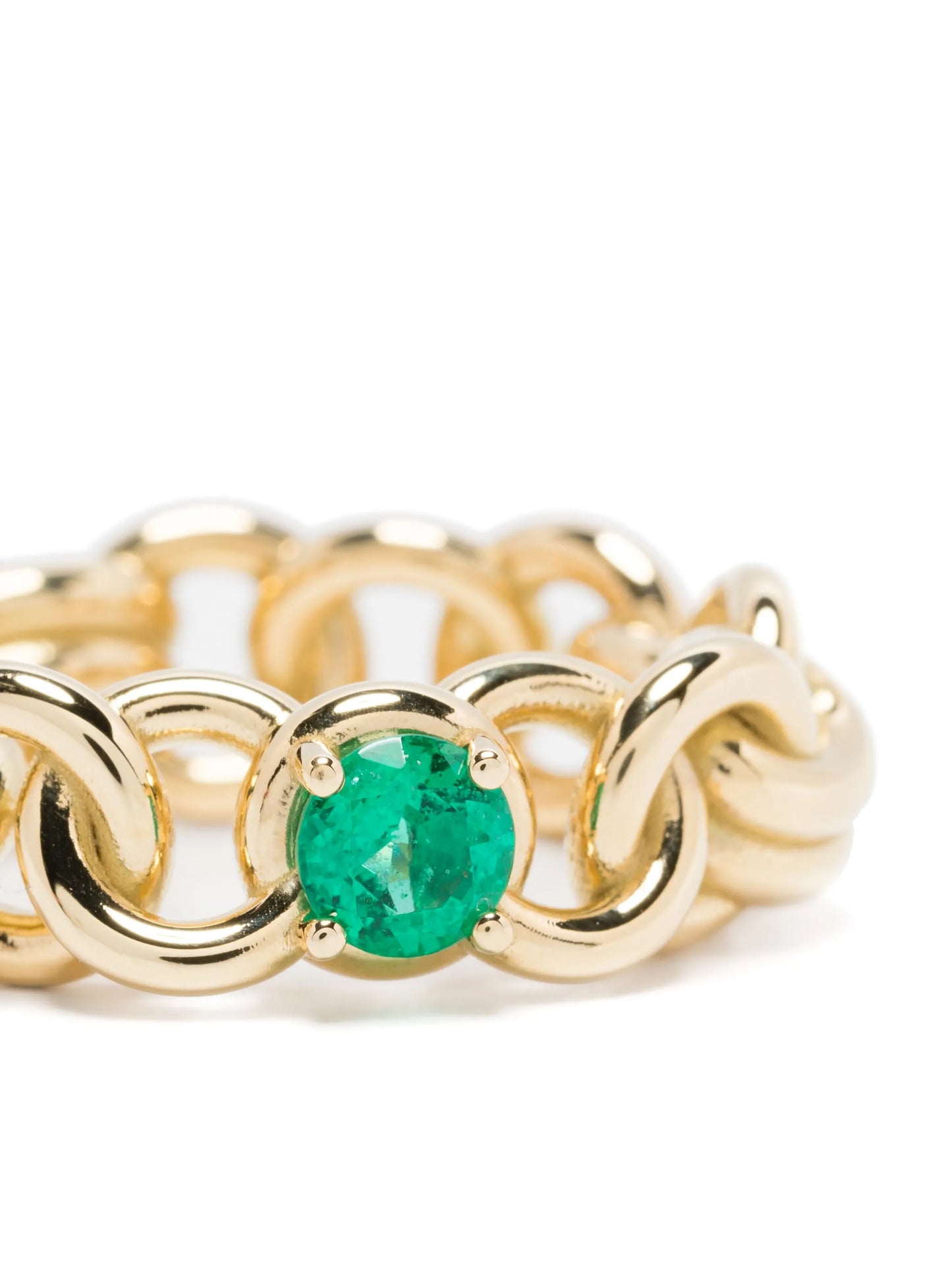 18kt yellow gold Fused Serpens emerald ring