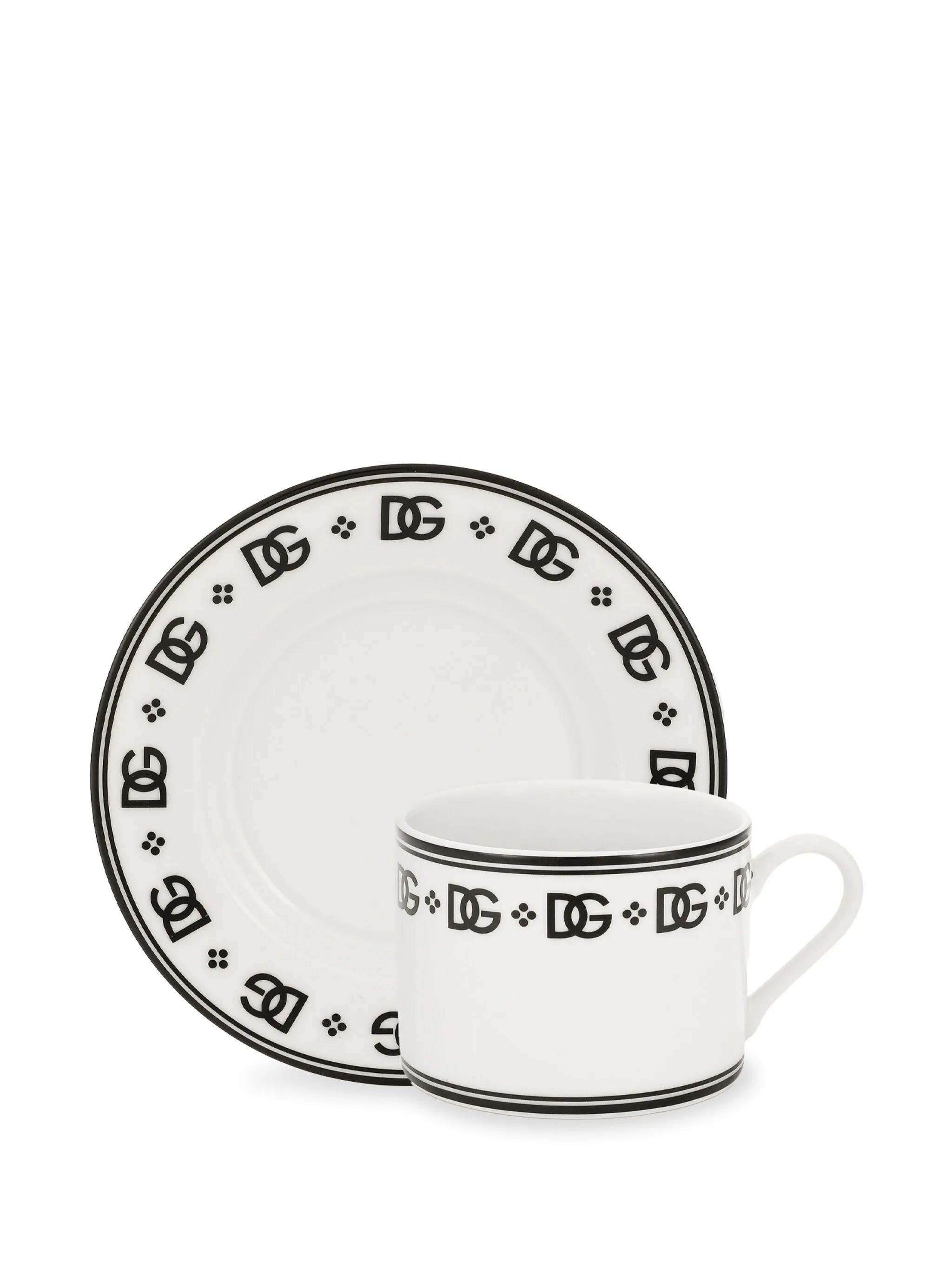 DG logo teacup and saucer (set of two)