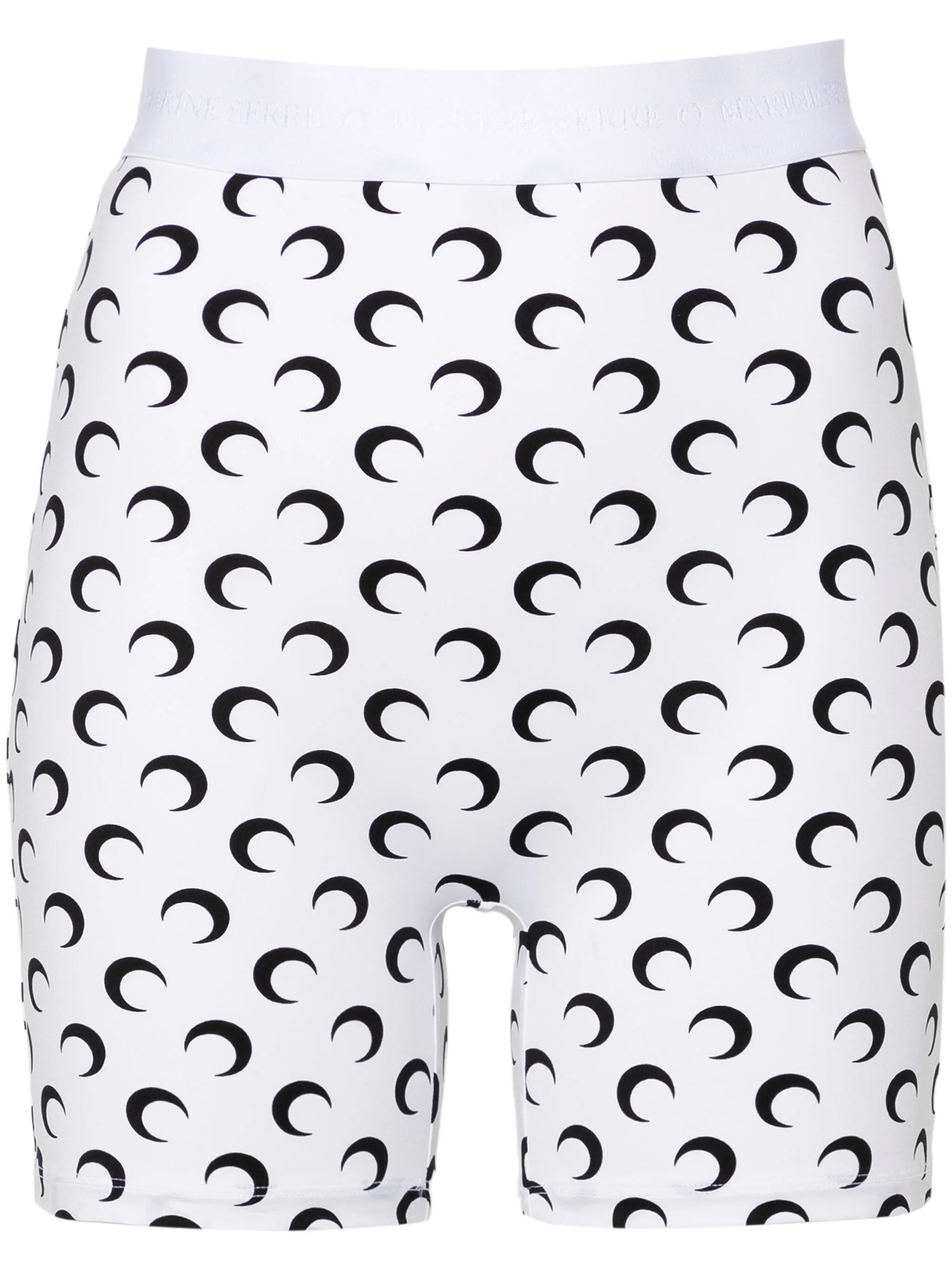 moon-print jersey mini shorts