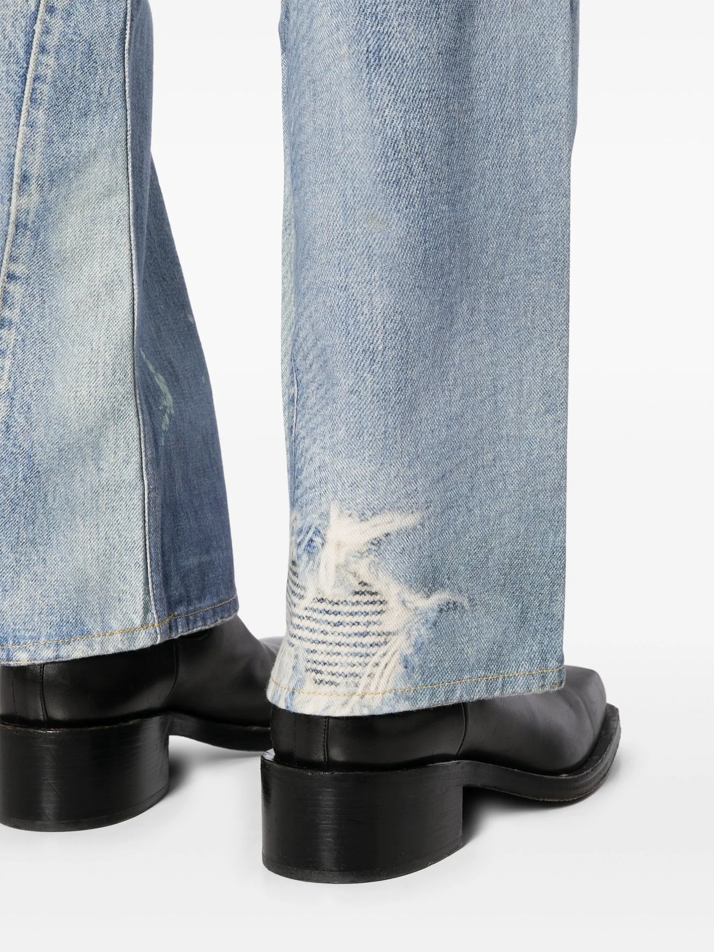 Third Cut distressed-effect denim-print jeans