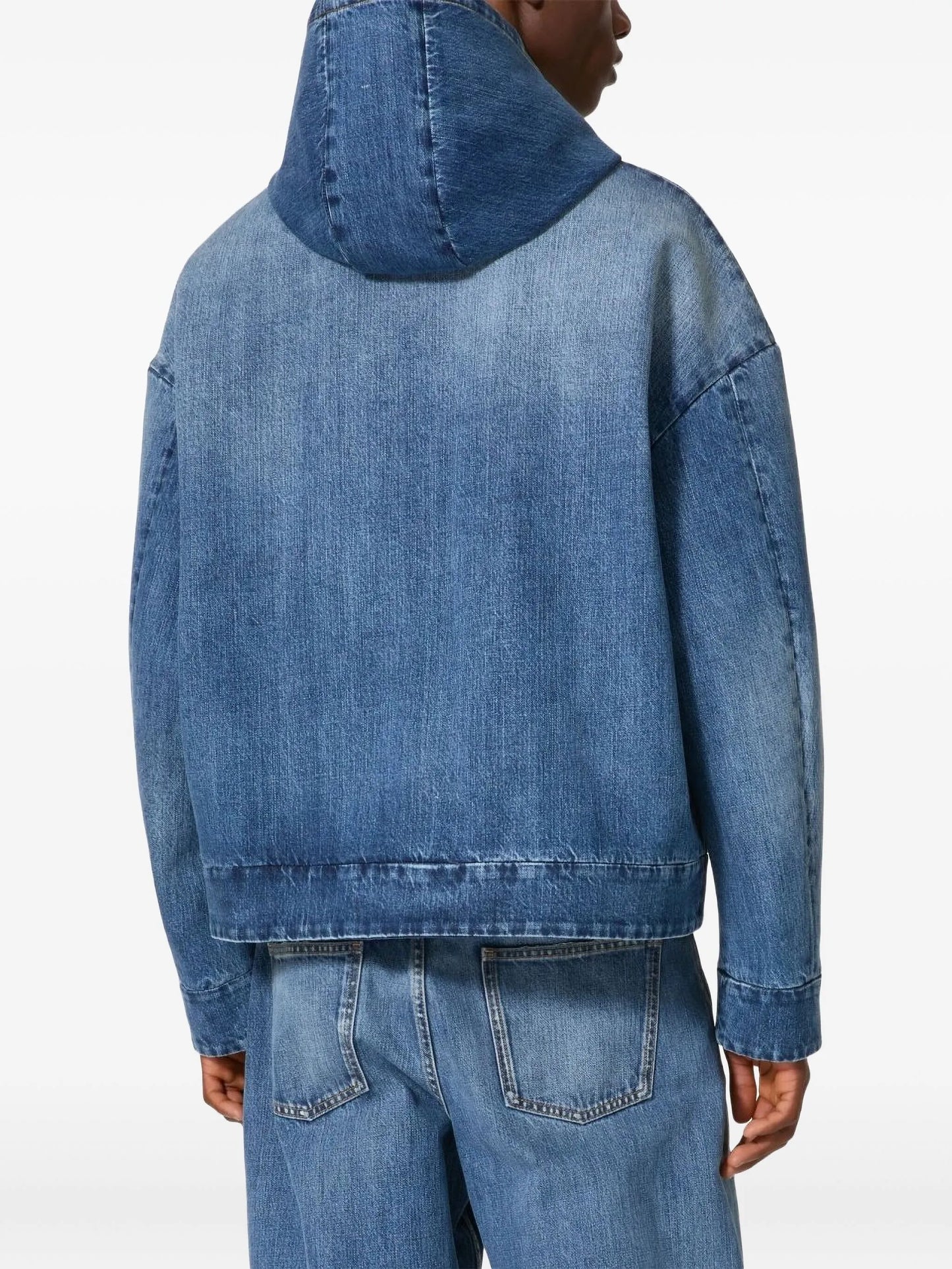 hooded denim jacket