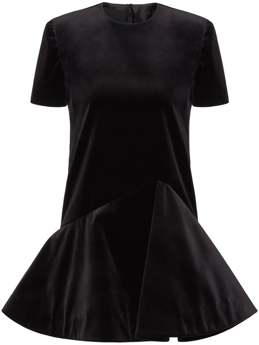 asymmetric-hem mini dress