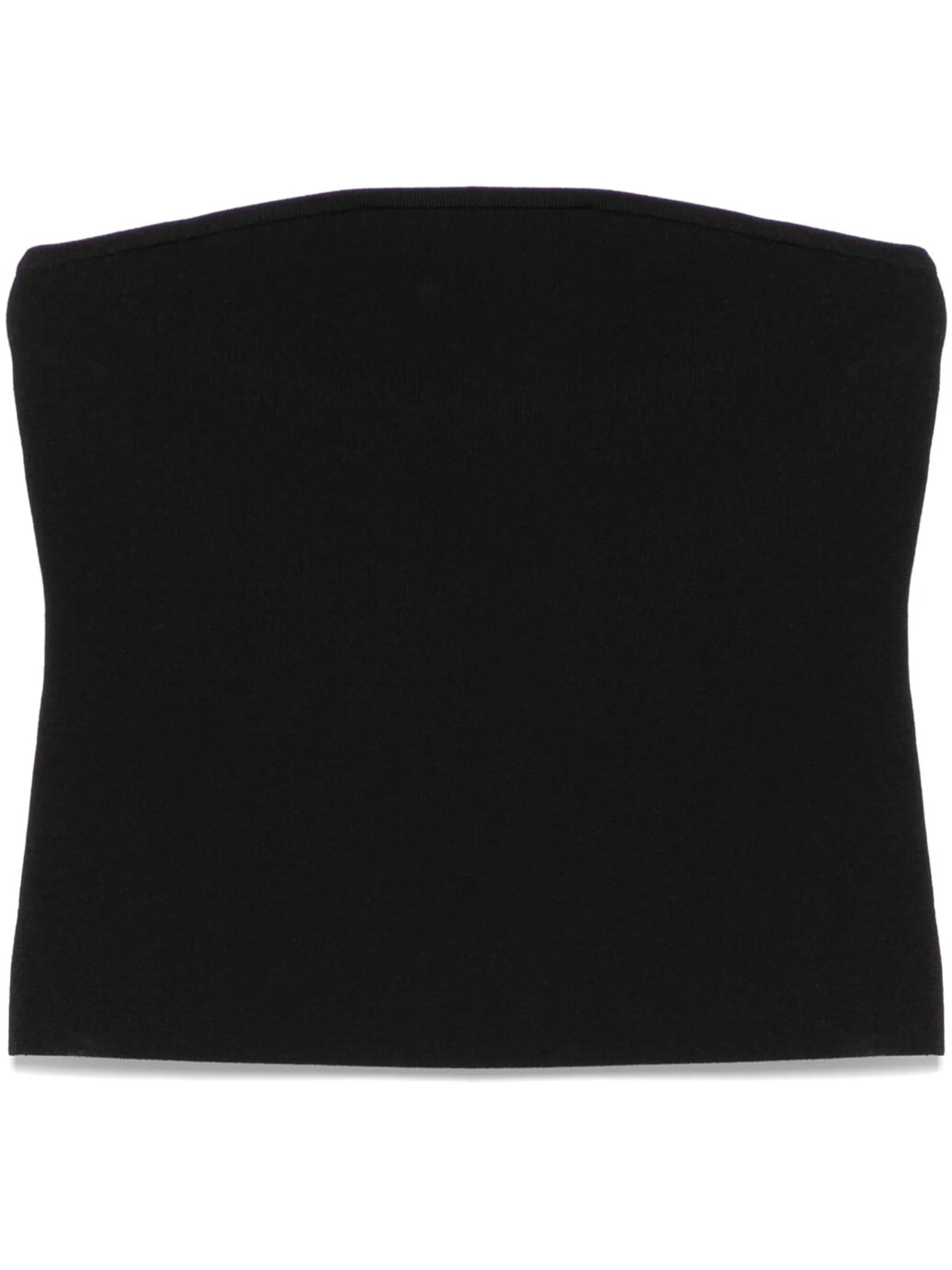 strapless knit crop top