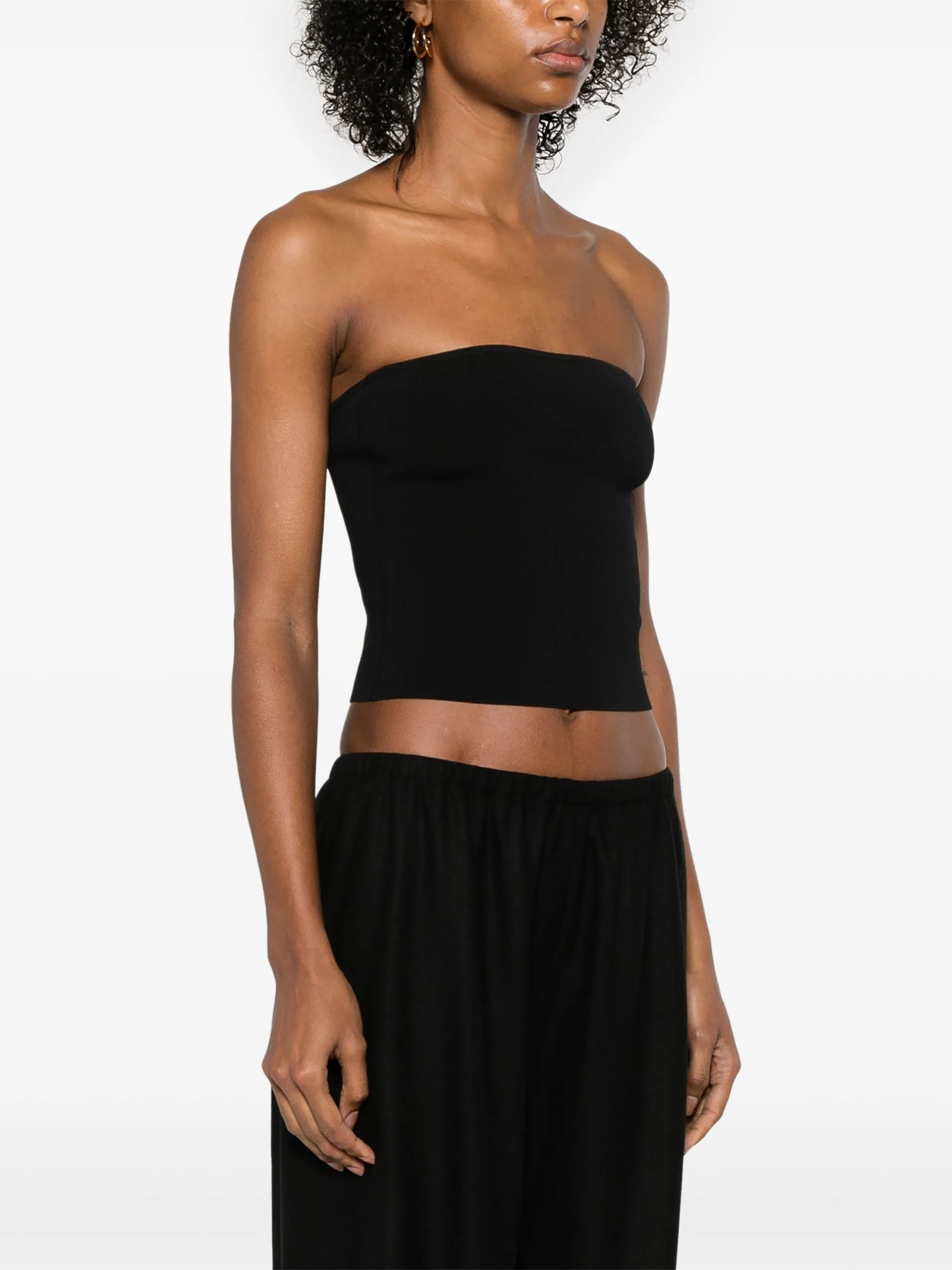 strapless knit crop top
