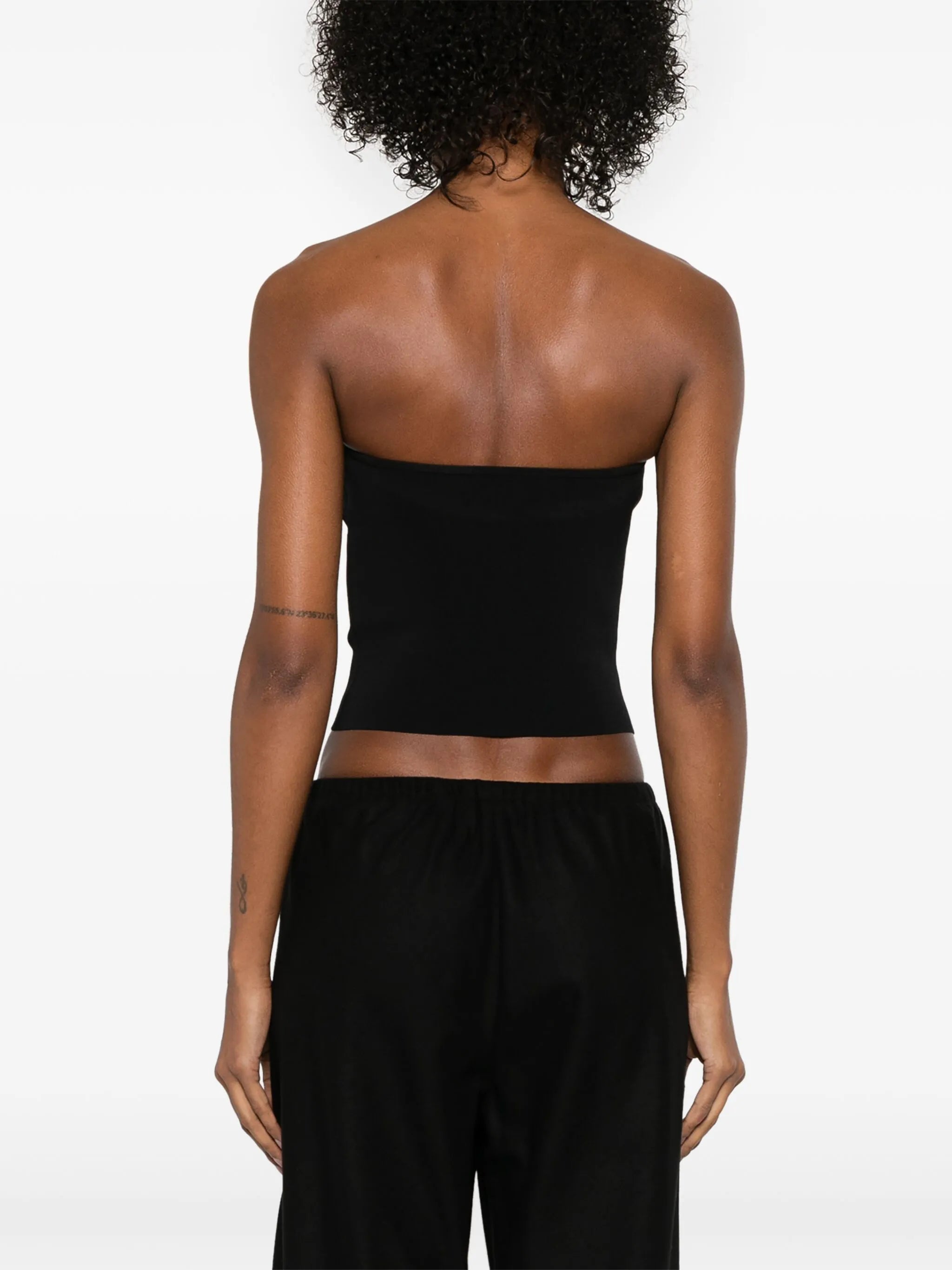strapless knit crop top