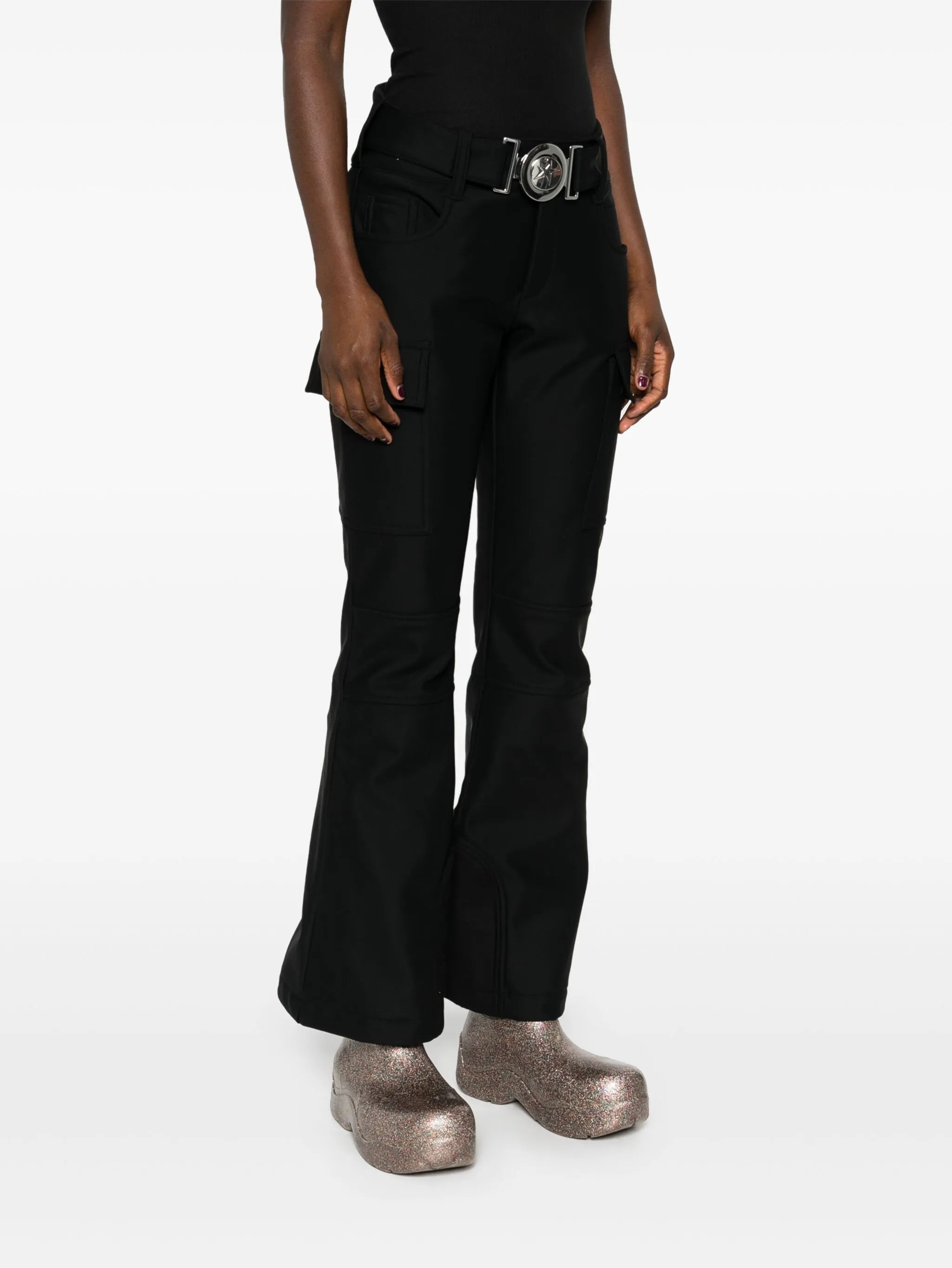 mid-rise cargo ski trousers