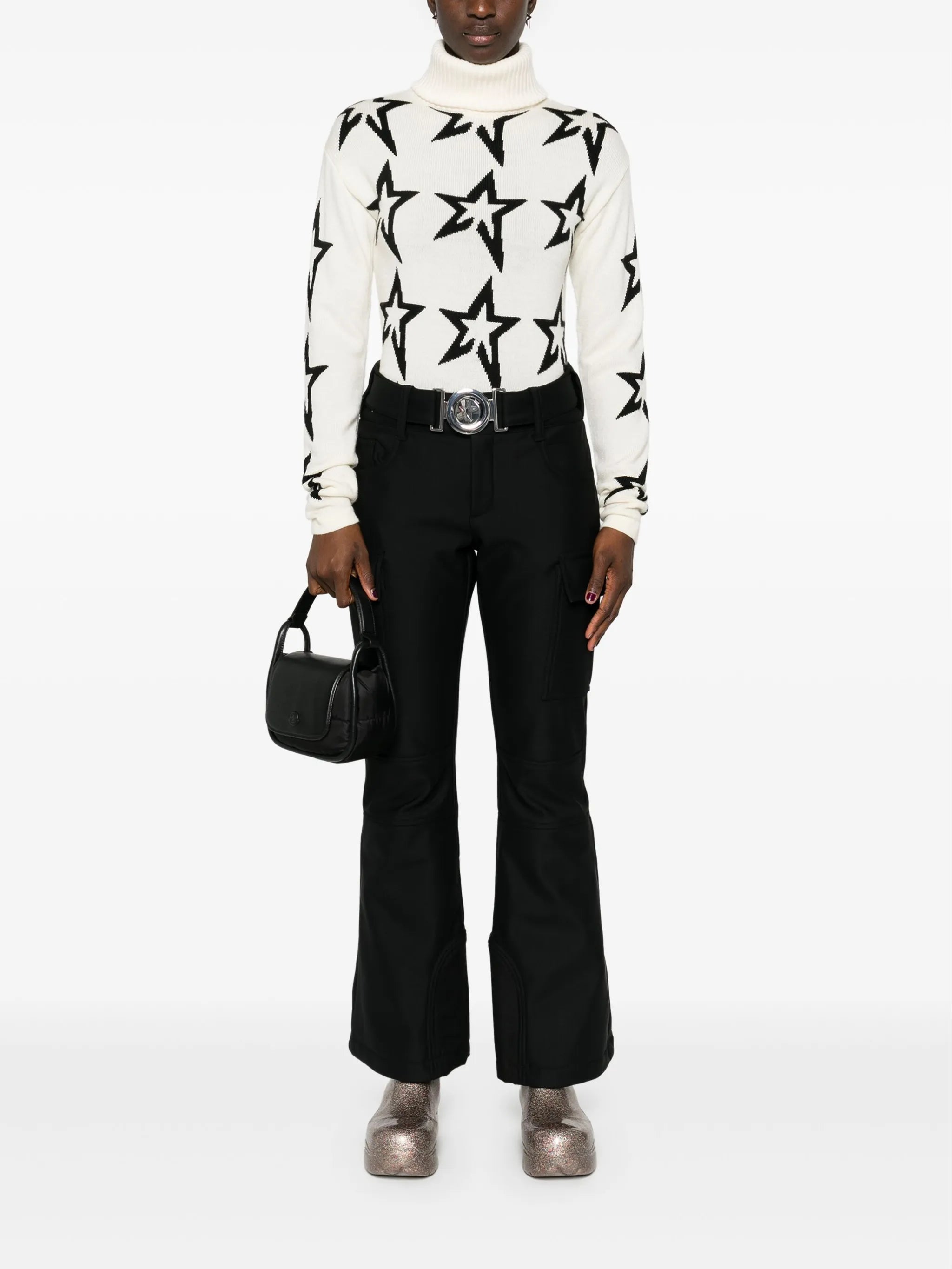 mid-rise cargo ski trousers