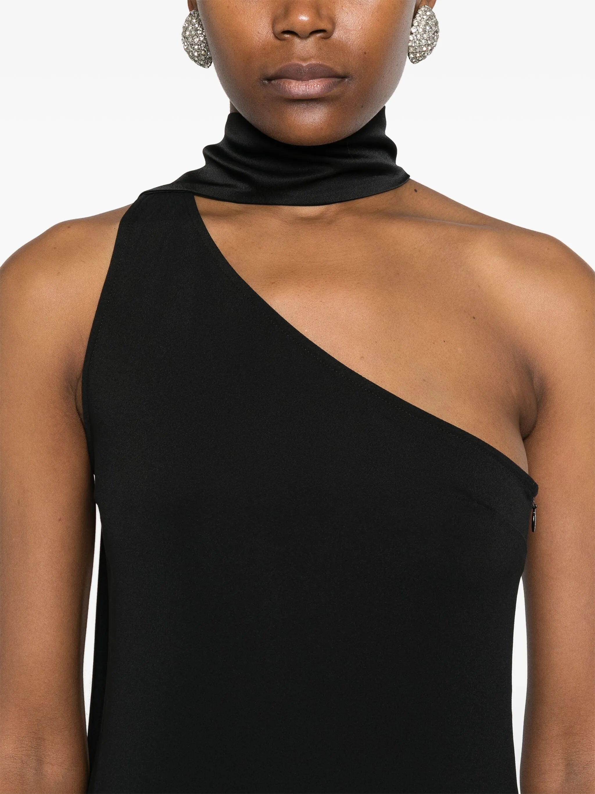 asymmetric fringed dress