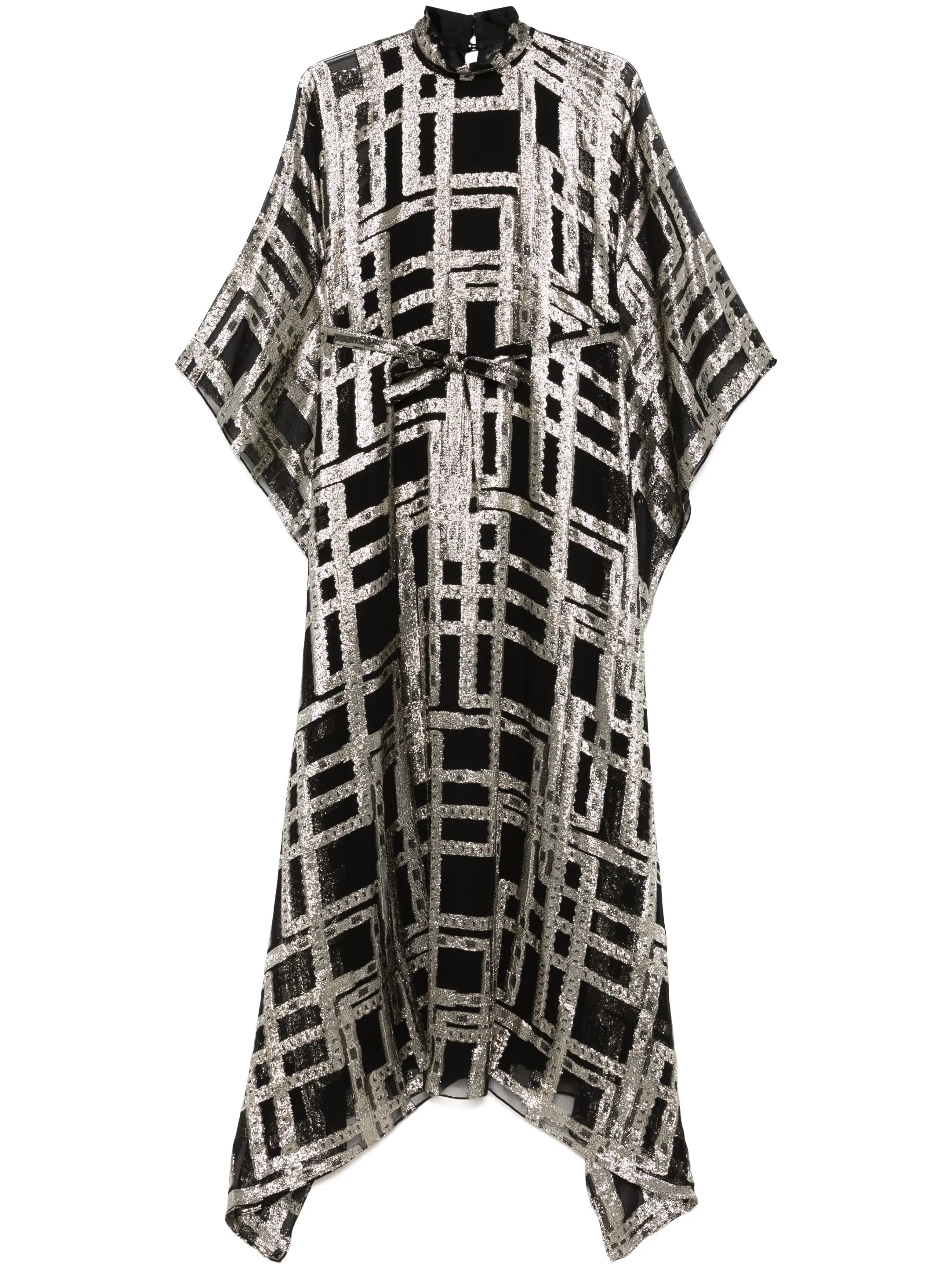 checked maxi dress